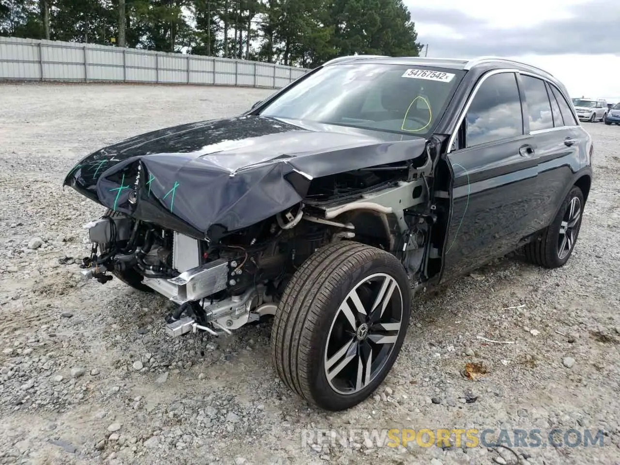 2 fotografías del automóvil dañado W1N0G8DB3MF969597 MERCEDES-BENZ GLC-CLASS 2021