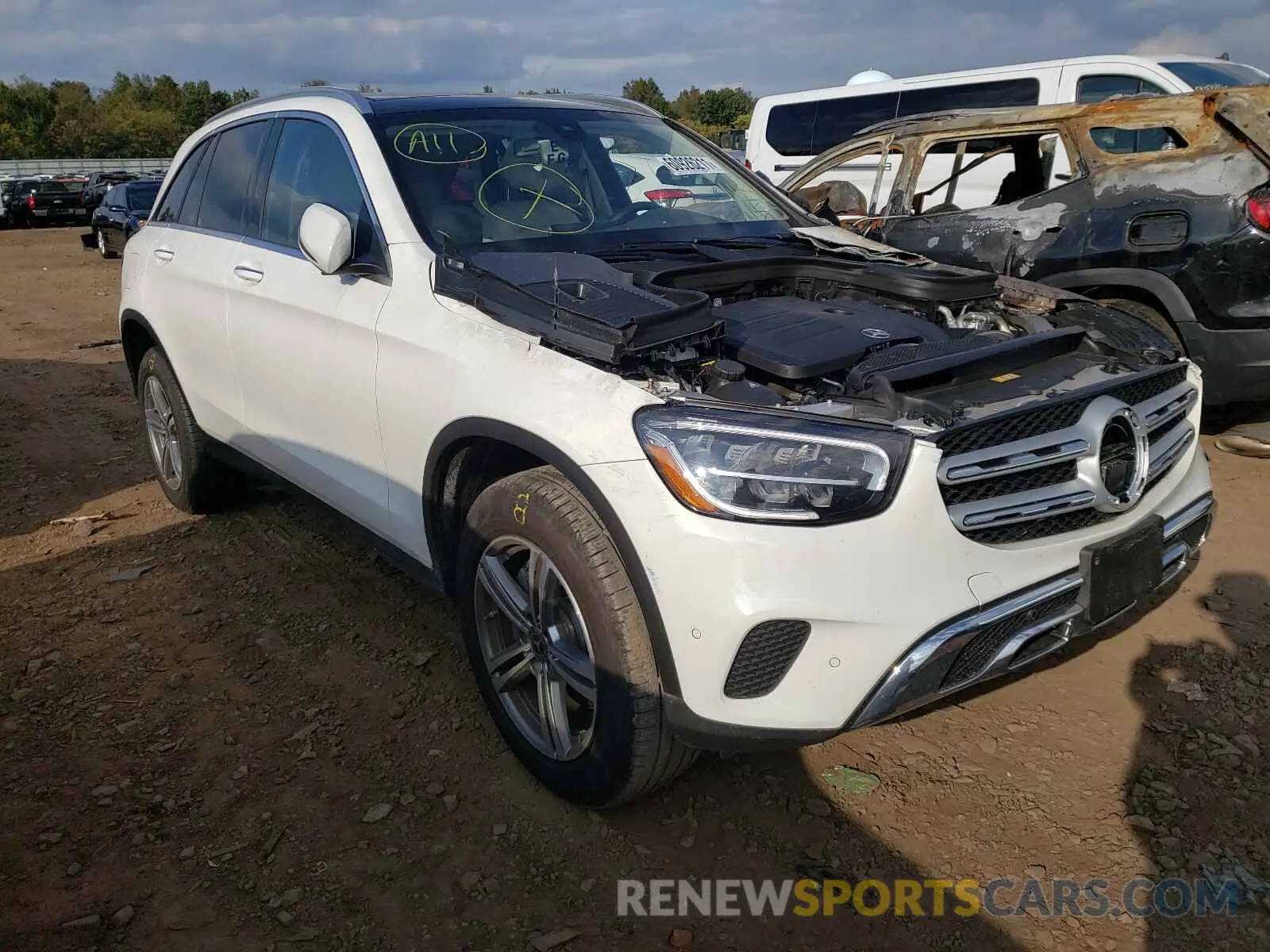 1 fotografías del automóvil dañado W1N0G8EB3MV296203 MERCEDES-BENZ GLC-CLASS 2021