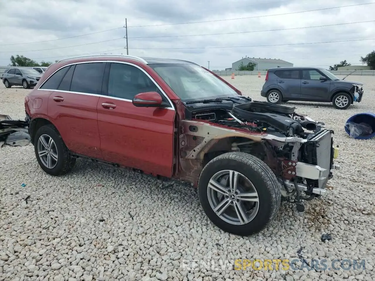 4 fotografías del automóvil dañado W1N0G8DB8NV389091 MERCEDES-BENZ GLC-CLASS 2022