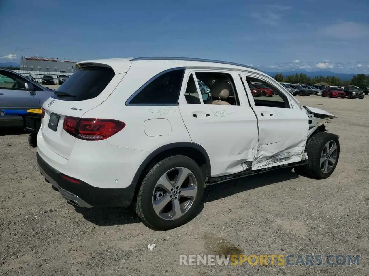 3 fotografías del automóvil dañado W1N0G8EB0NV395997 MERCEDES-BENZ GLC-CLASS 2022