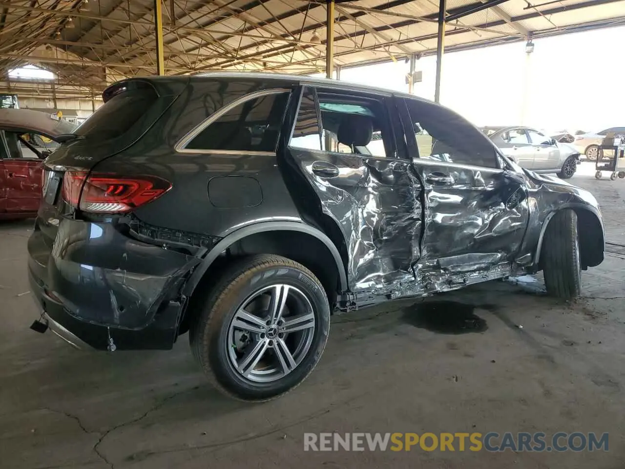 3 fotografías del automóvil dañado W1N0G8EB7NV339474 MERCEDES-BENZ GLC-CLASS 2022