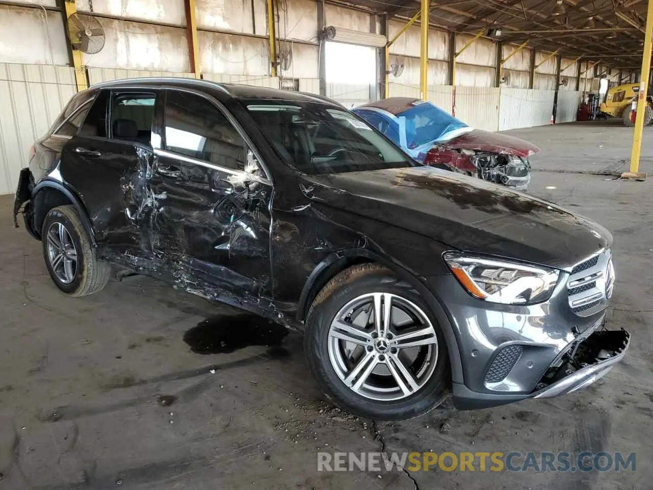4 fotografías del automóvil dañado W1N0G8EB7NV339474 MERCEDES-BENZ GLC-CLASS 2022