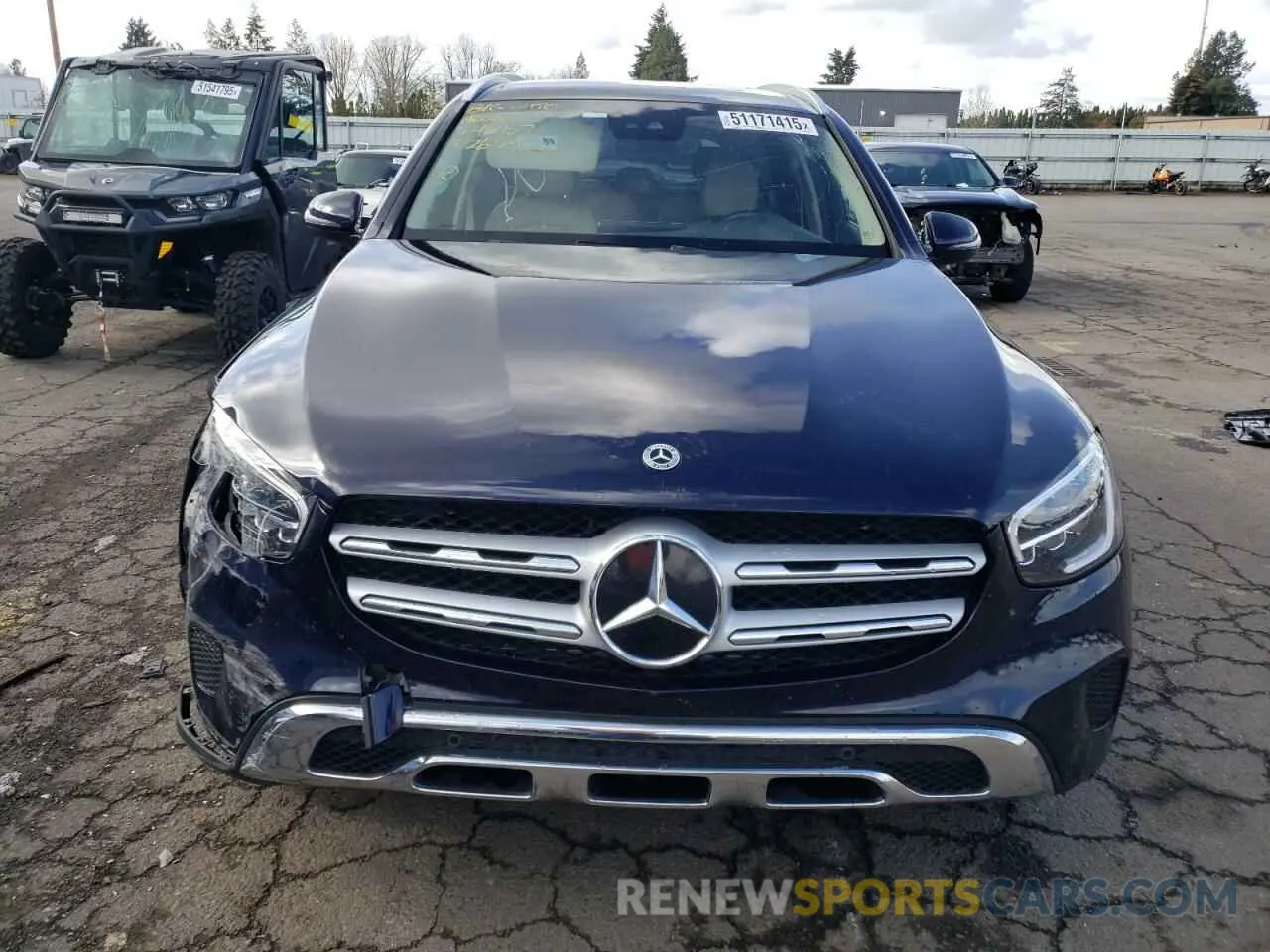 5 fotografías del automóvil dañado W1N0G8EBXNG116527 MERCEDES-BENZ GLC-CLASS 2022