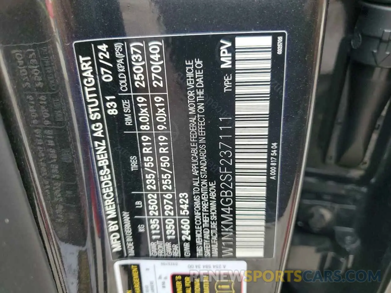 12 fotografías del automóvil dañado W1NKM4GB2SF237111 MERCEDES-BENZ GLC-CLASS 2025