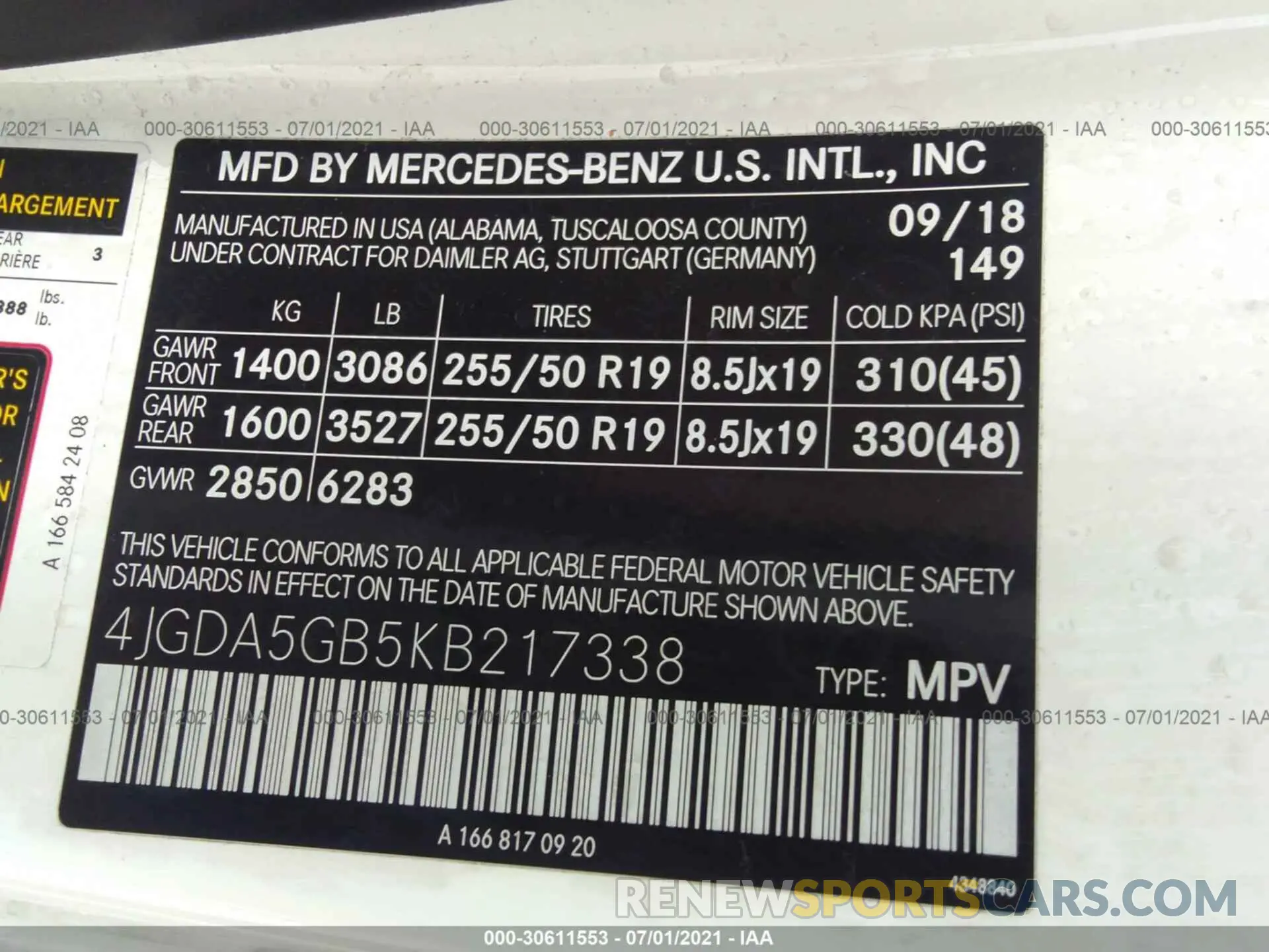 9 fotografías del automóvil dañado 4JGDA5GB5KB217338 MERCEDES-BENZ GLE 2019