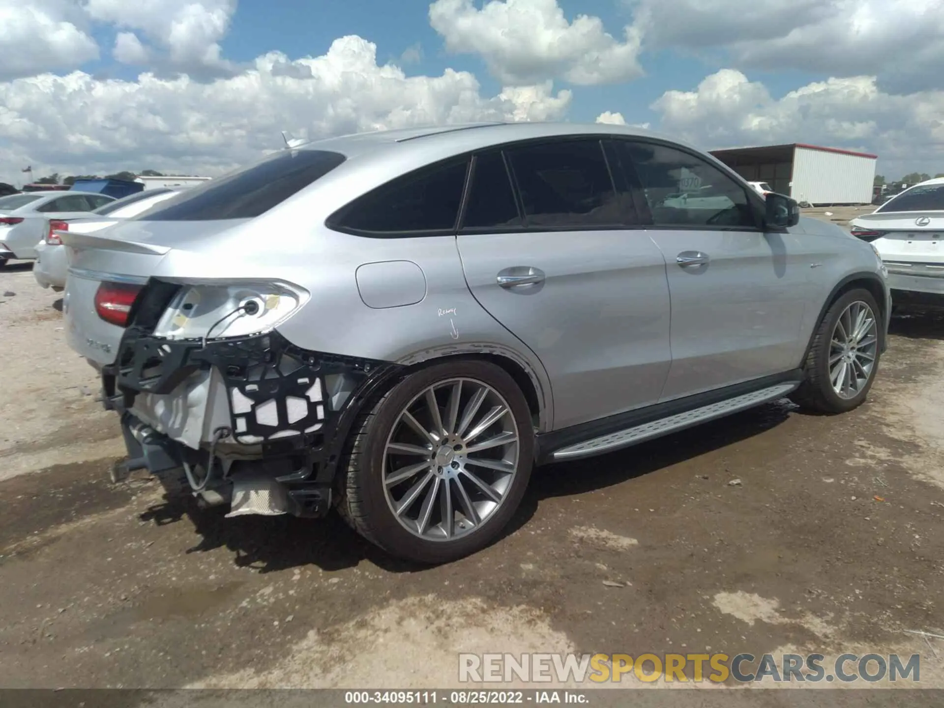 4 fotografías del automóvil dañado 4JGED6EB3KA141371 MERCEDES-BENZ GLE 2019