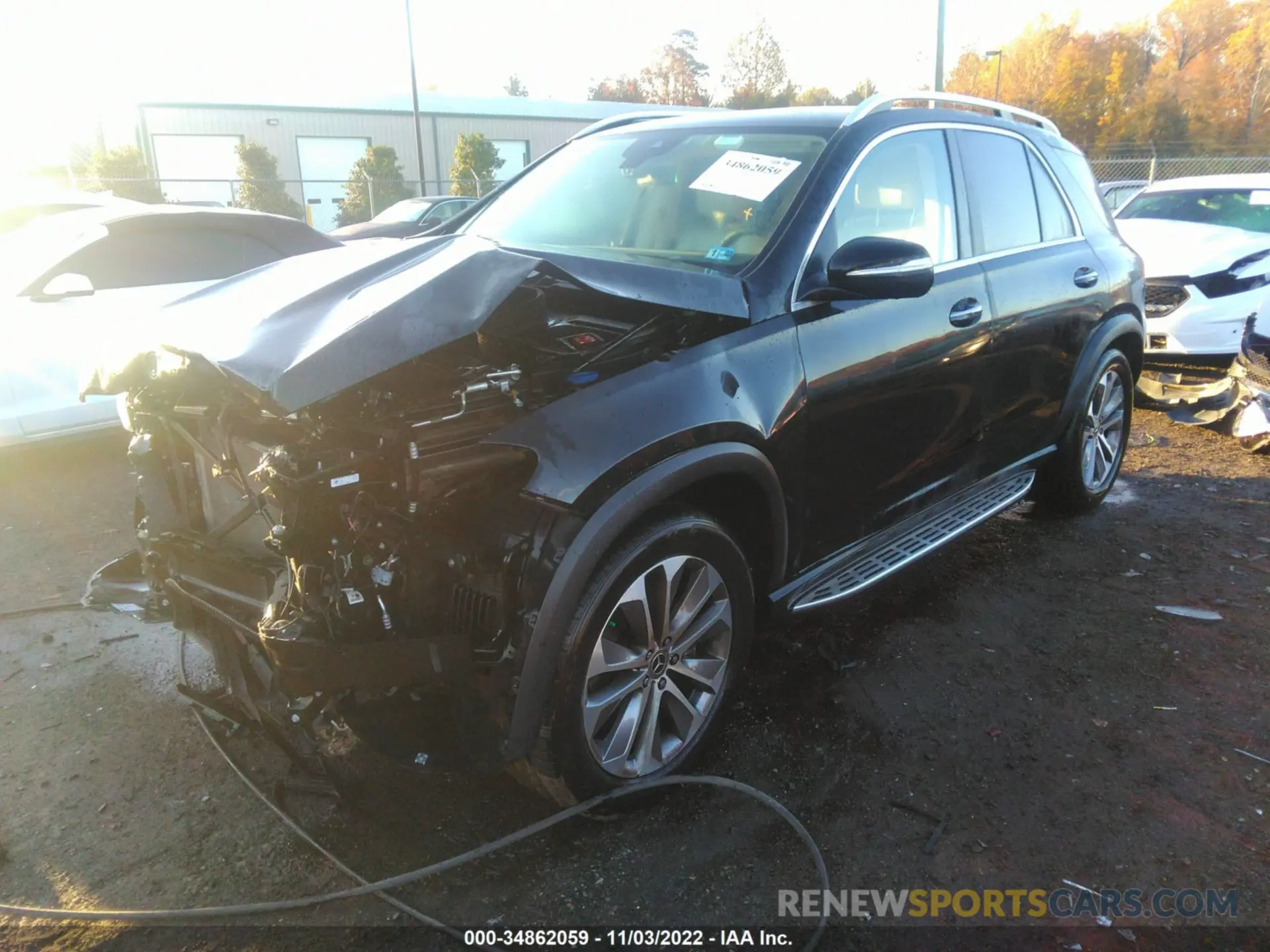 2 fotografías del automóvil dañado 4JGFB4KE8MA371200 MERCEDES-BENZ GLE 2021