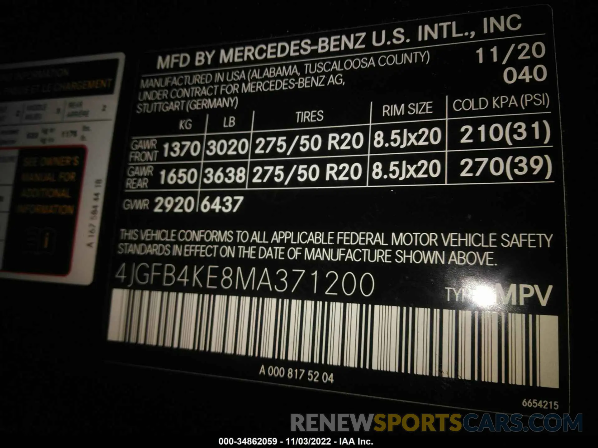 9 fotografías del automóvil dañado 4JGFB4KE8MA371200 MERCEDES-BENZ GLE 2021