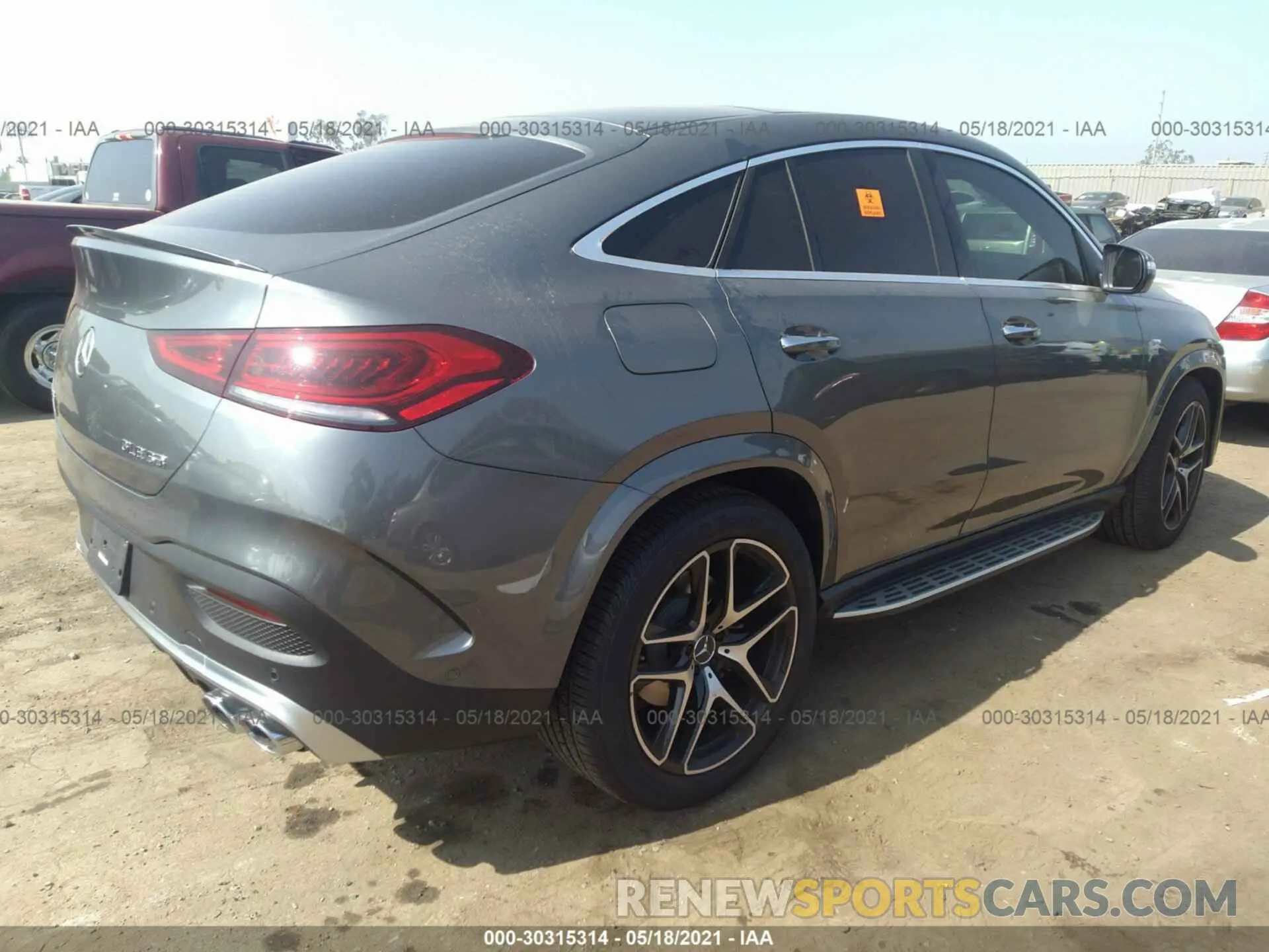 4 fotografías del automóvil dañado 4JGFD6BB3MA285207 MERCEDES-BENZ GLE 2021