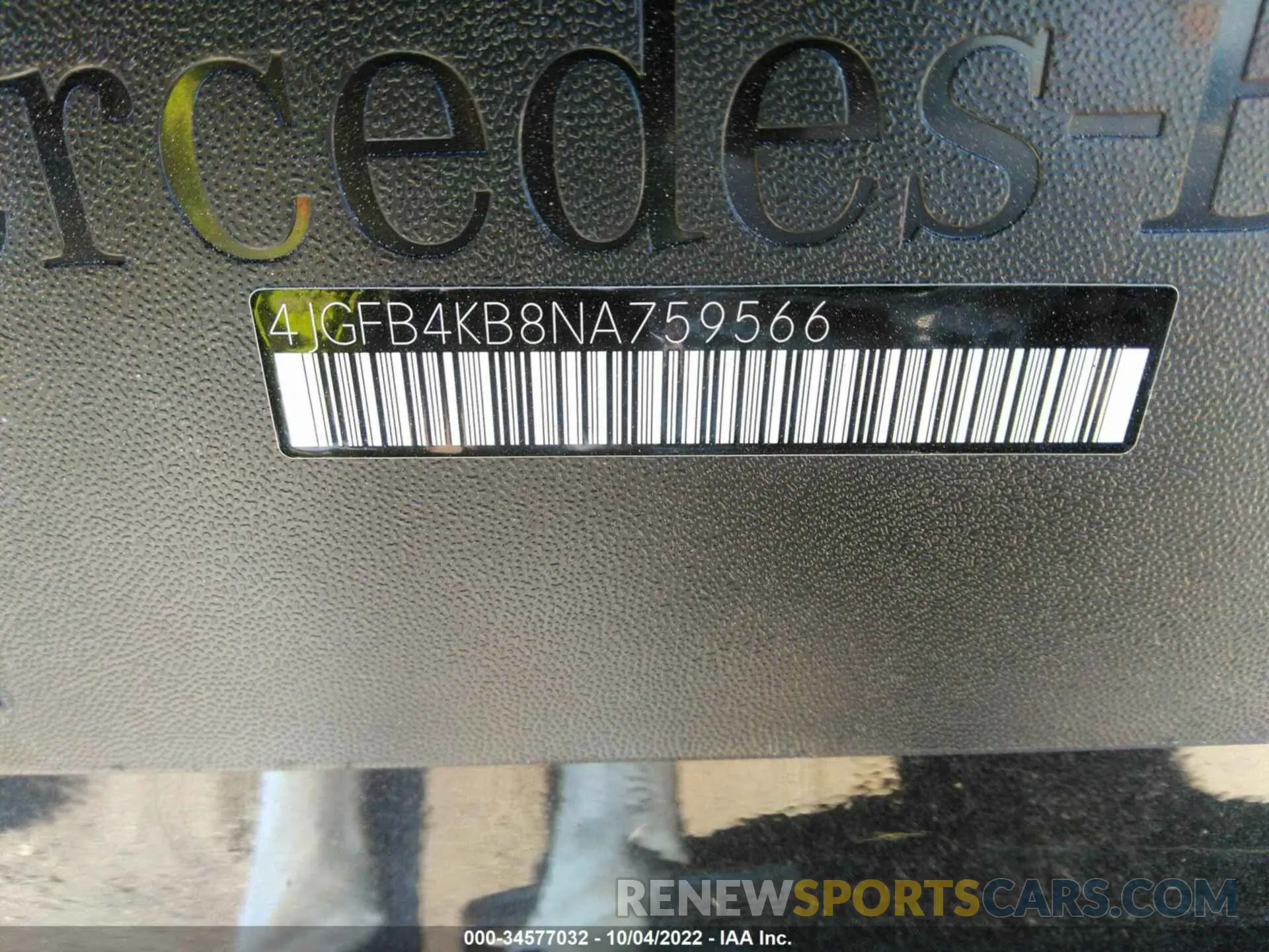 9 fotografías del automóvil dañado 4JGFB4KB8NA759566 MERCEDES-BENZ GLE 2022