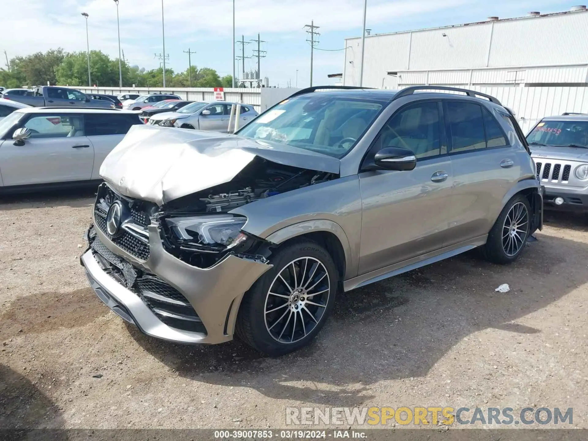 2 fotografías del automóvil dañado 4JGFB5KB7NA772878 MERCEDES-BENZ GLE 2022