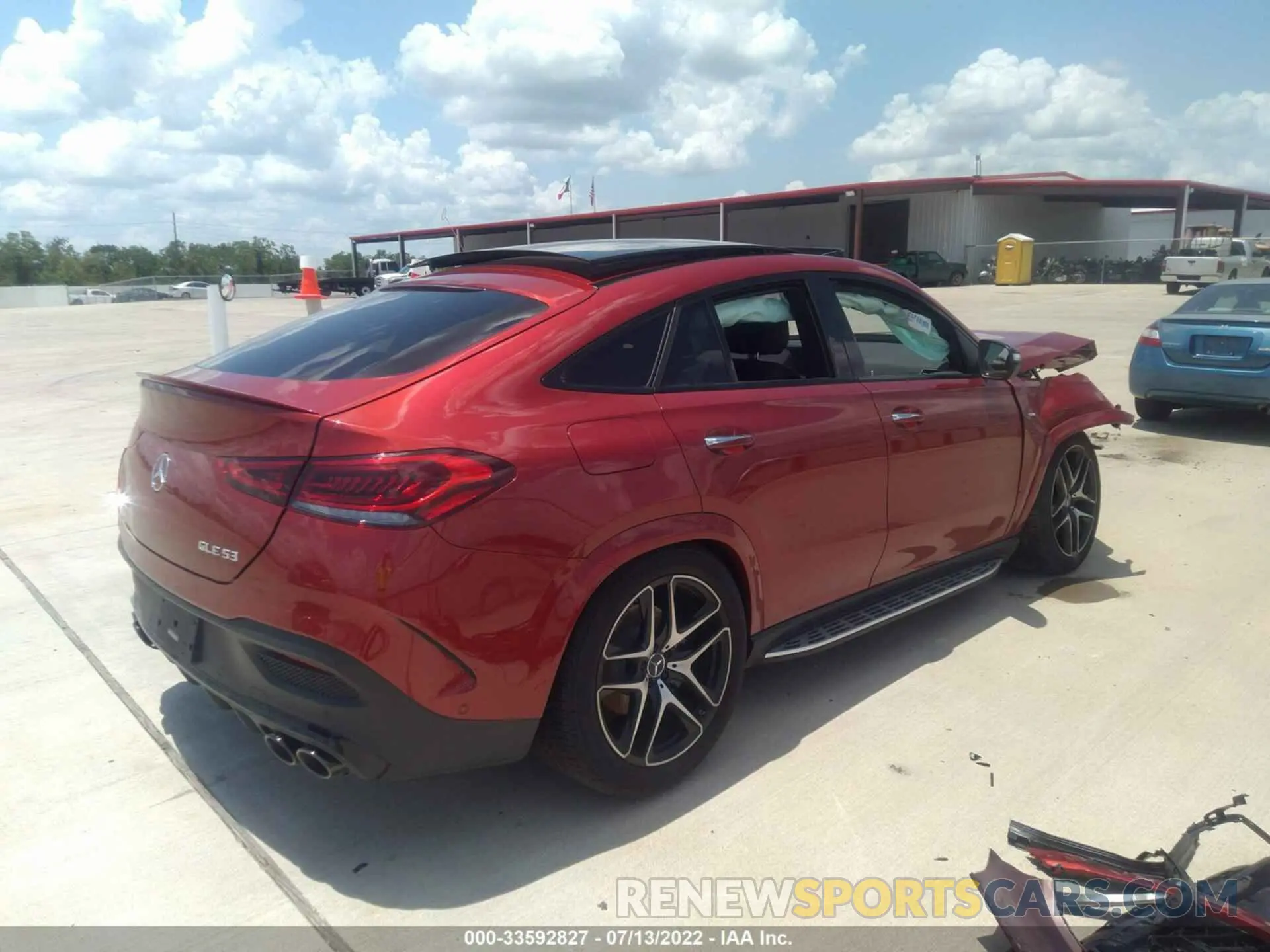 4 fotografías del automóvil dañado 4JGFD6BB4NA780453 MERCEDES-BENZ GLE 2022