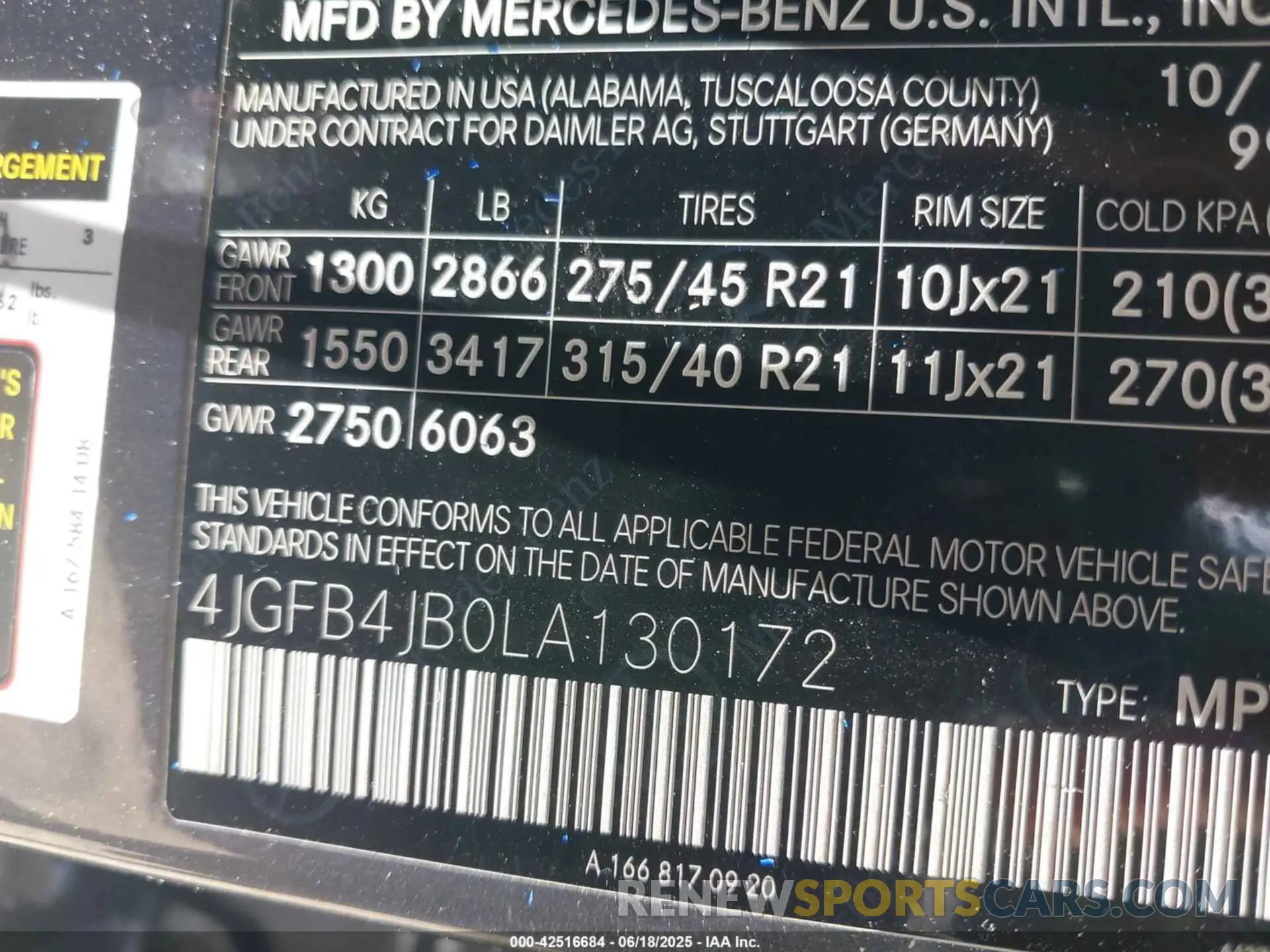 9 fotografías del automóvil dañado 4JGFB4JB0LA130172 MERCEDES-BENZ GLE 350 2020
