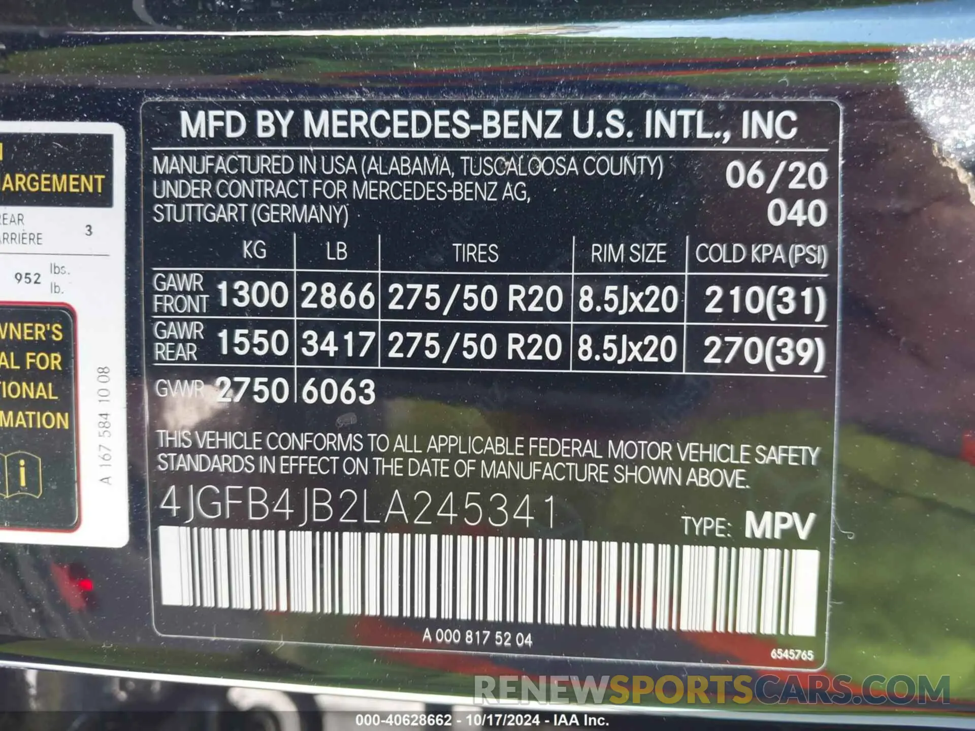 9 fotografías del automóvil dañado 4JGFB4JB2LA245341 MERCEDES-BENZ GLE 350 2020