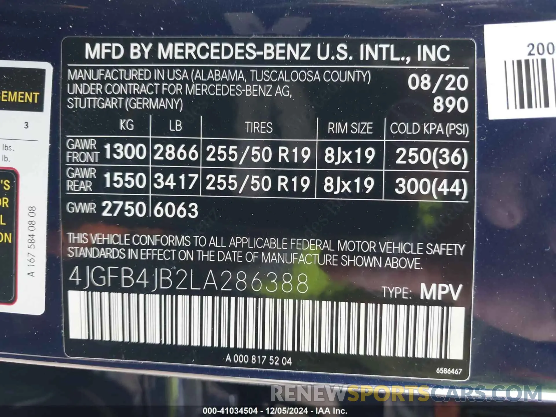 9 fotografías del automóvil dañado 4JGFB4JB2LA286388 MERCEDES-BENZ GLE 350 2020