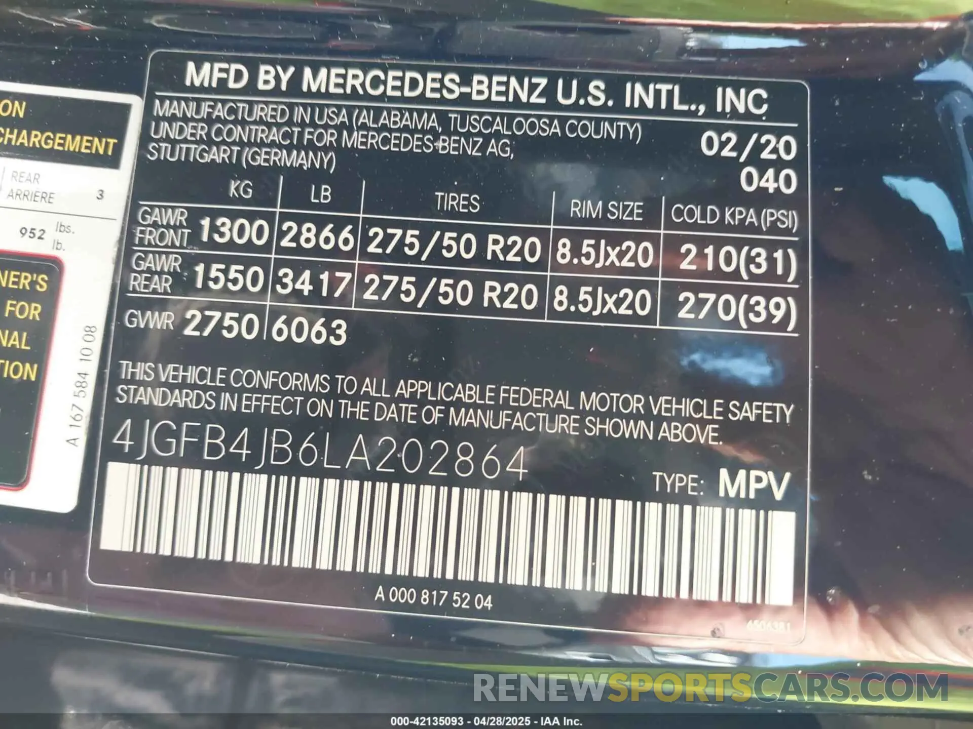 9 fotografías del automóvil dañado 4JGFB4JB6LA202864 MERCEDES-BENZ GLE 350 2020