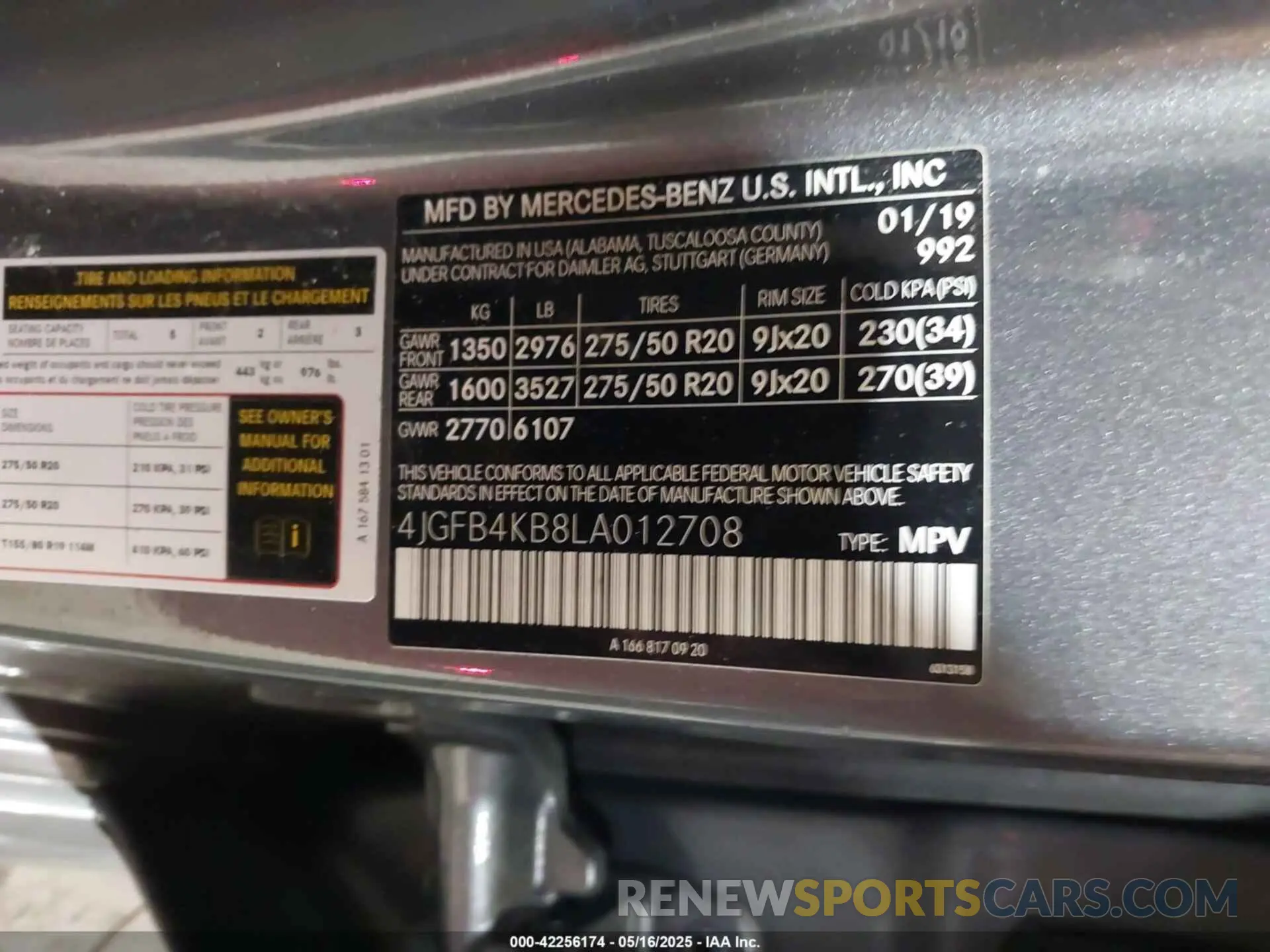 9 fotografías del automóvil dañado 4JGFB4KB8LA012708 MERCEDES-BENZ GLE 350 2020
