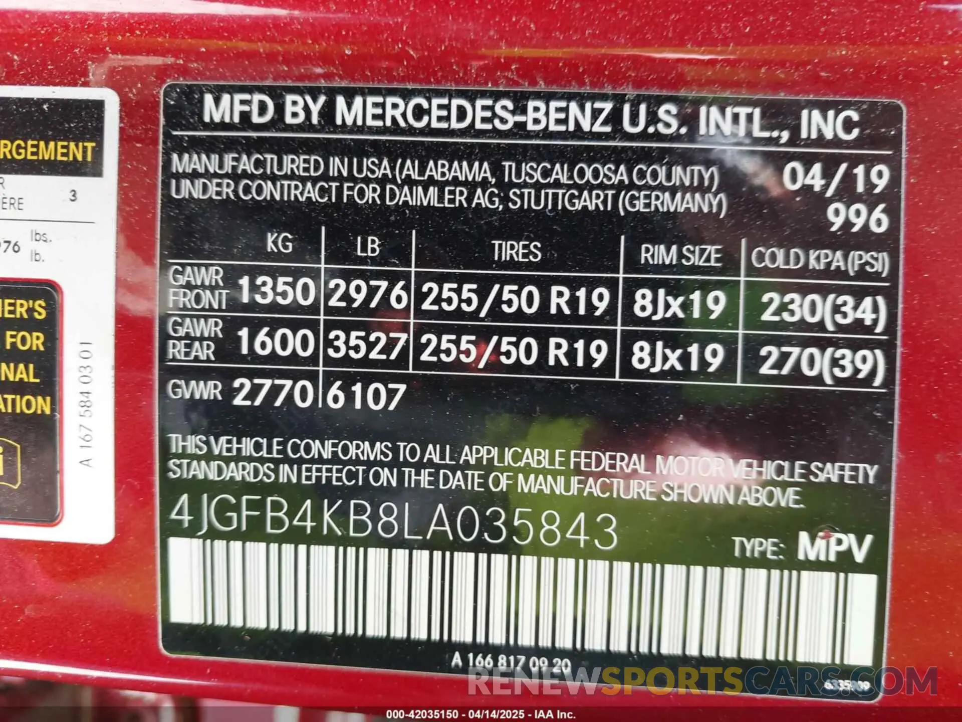 9 fotografías del automóvil dañado 4JGFB4KB8LA035843 MERCEDES-BENZ GLE 350 2020