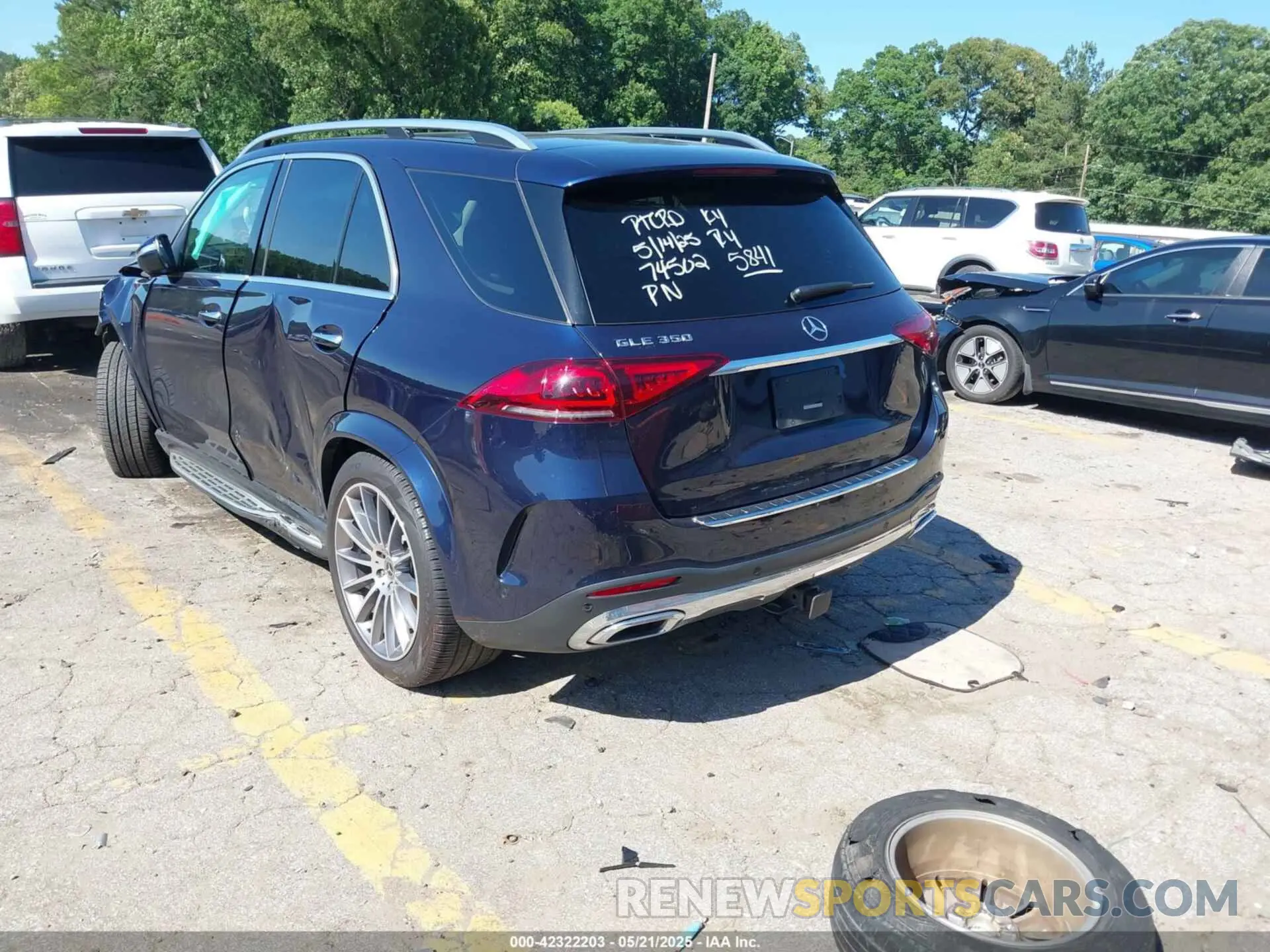 3 fotografías del automóvil dañado 4JGFB4JB4MA575841 MERCEDES-BENZ GLE 350 2021