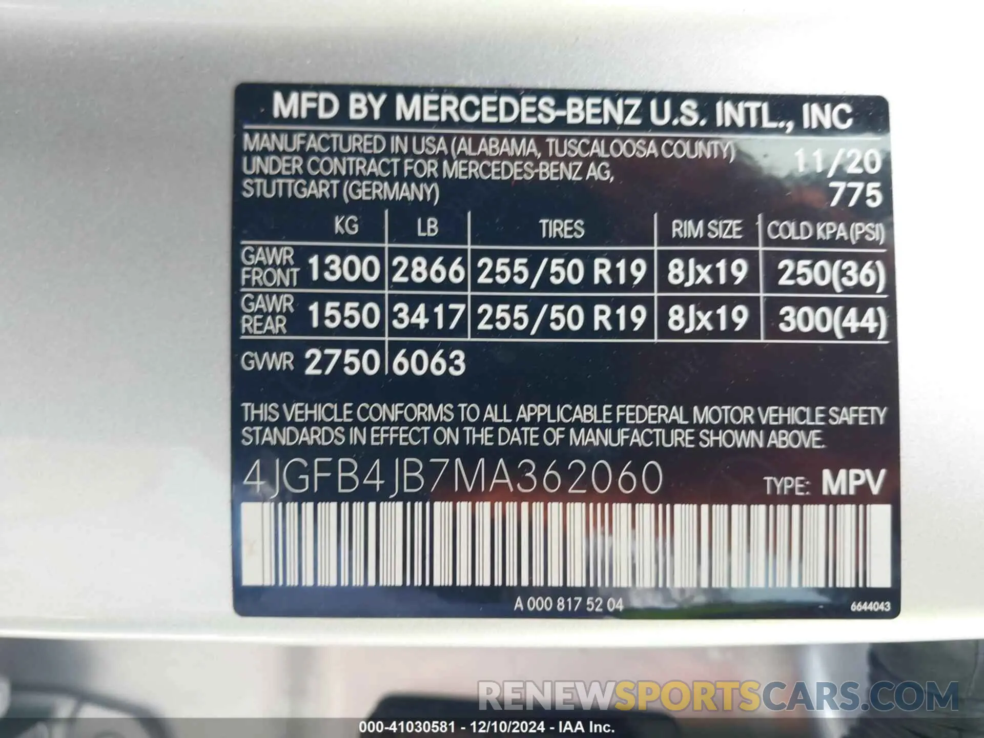 9 fotografías del automóvil dañado 4JGFB4JB7MA362060 MERCEDES-BENZ GLE 350 2021