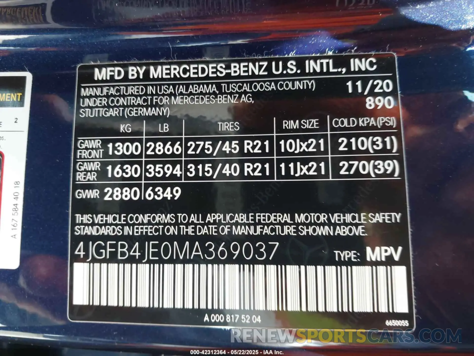 9 fotografías del automóvil dañado 4JGFB4JE0MA369037 MERCEDES-BENZ GLE 350 2021
