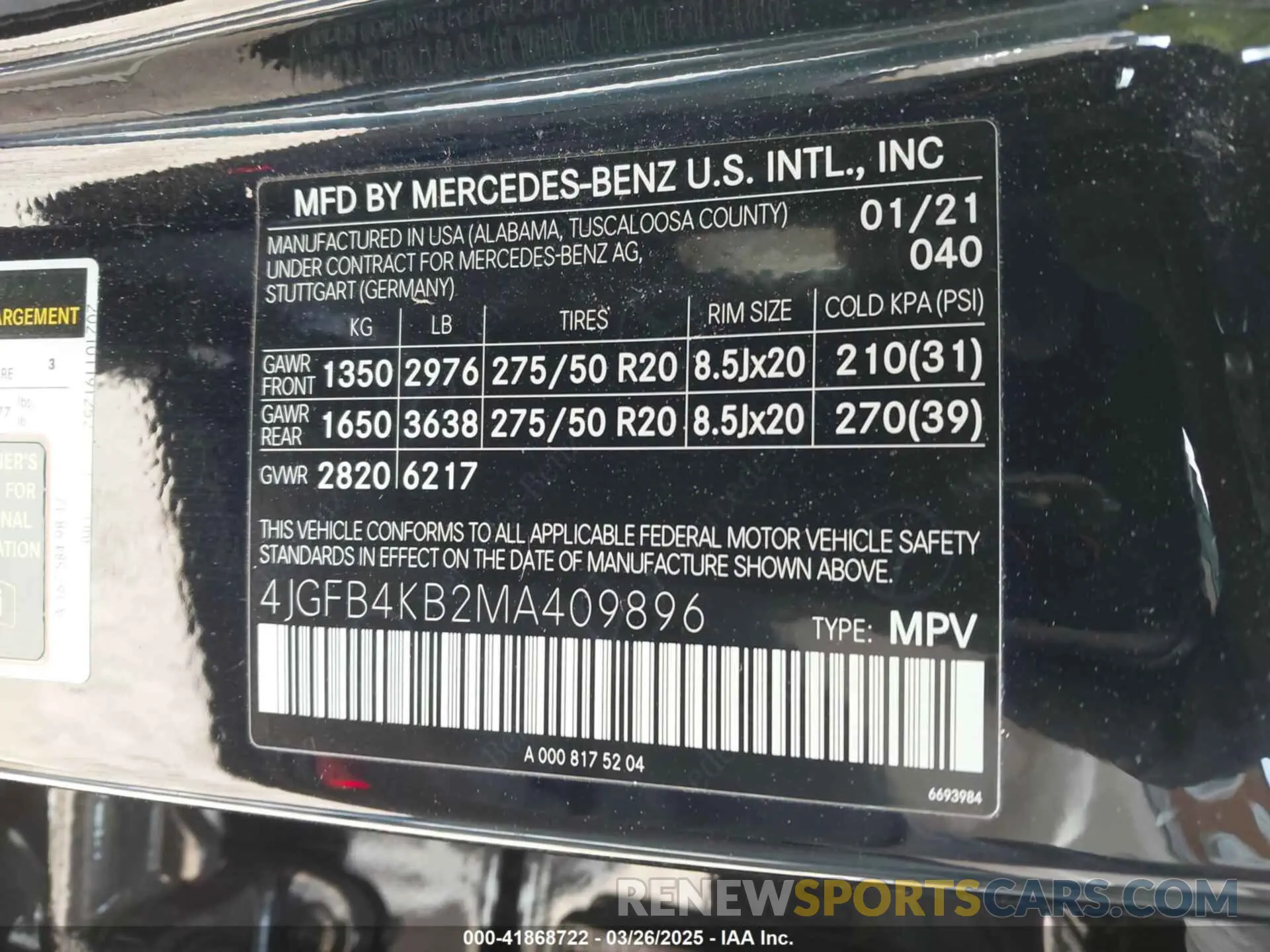9 fotografías del automóvil dañado 4JGFB4KB2MA409896 MERCEDES-BENZ GLE 350 2021