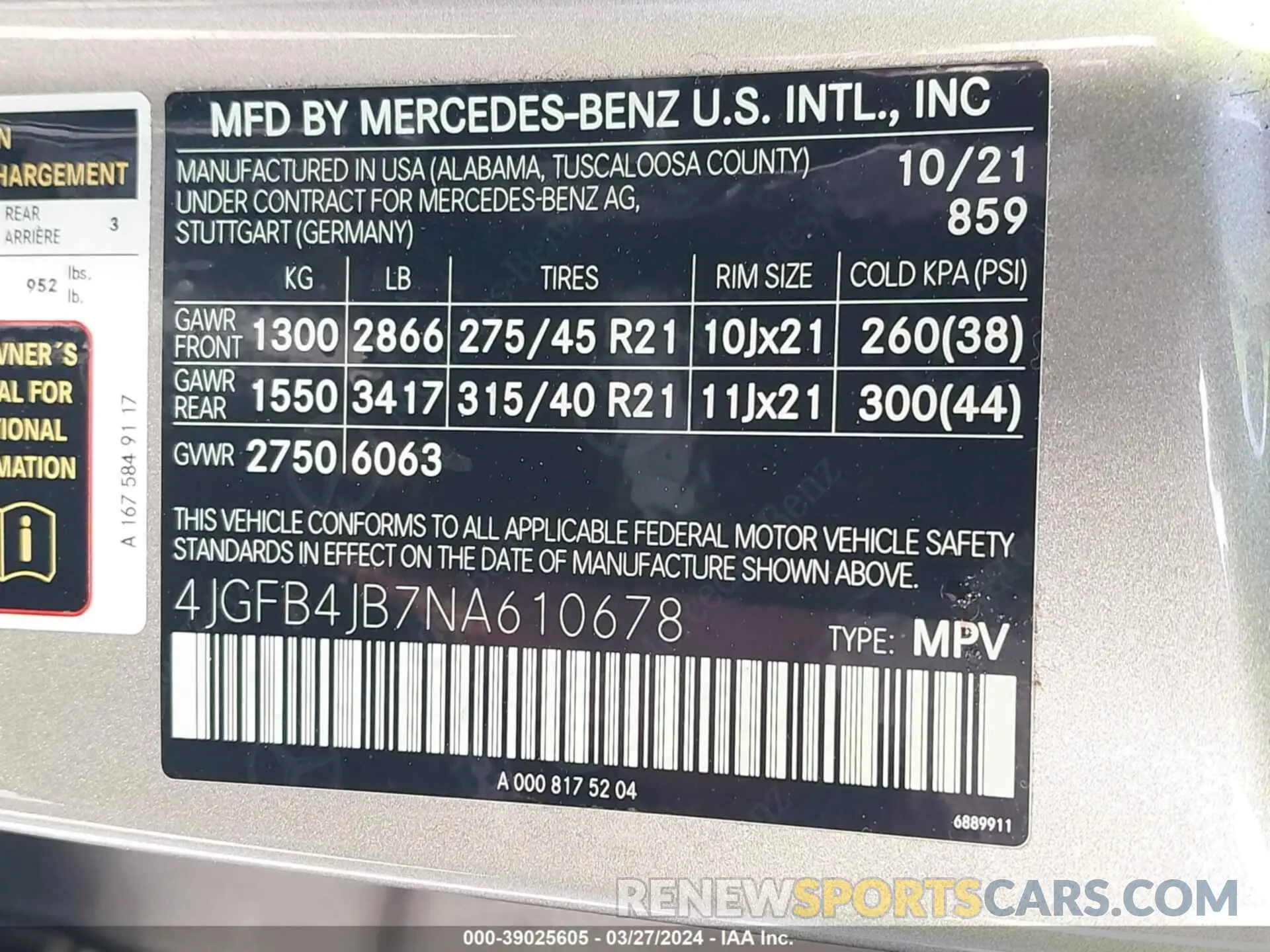 9 fotografías del automóvil dañado 4JGFB4JB7NA610678 MERCEDES-BENZ GLE 350 2022