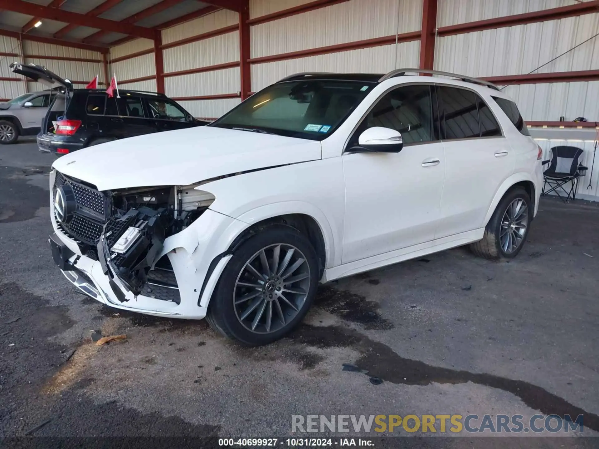 2 fotografías del automóvil dañado 4JGFB4KB2NA823696 MERCEDES-BENZ GLE 350 2022