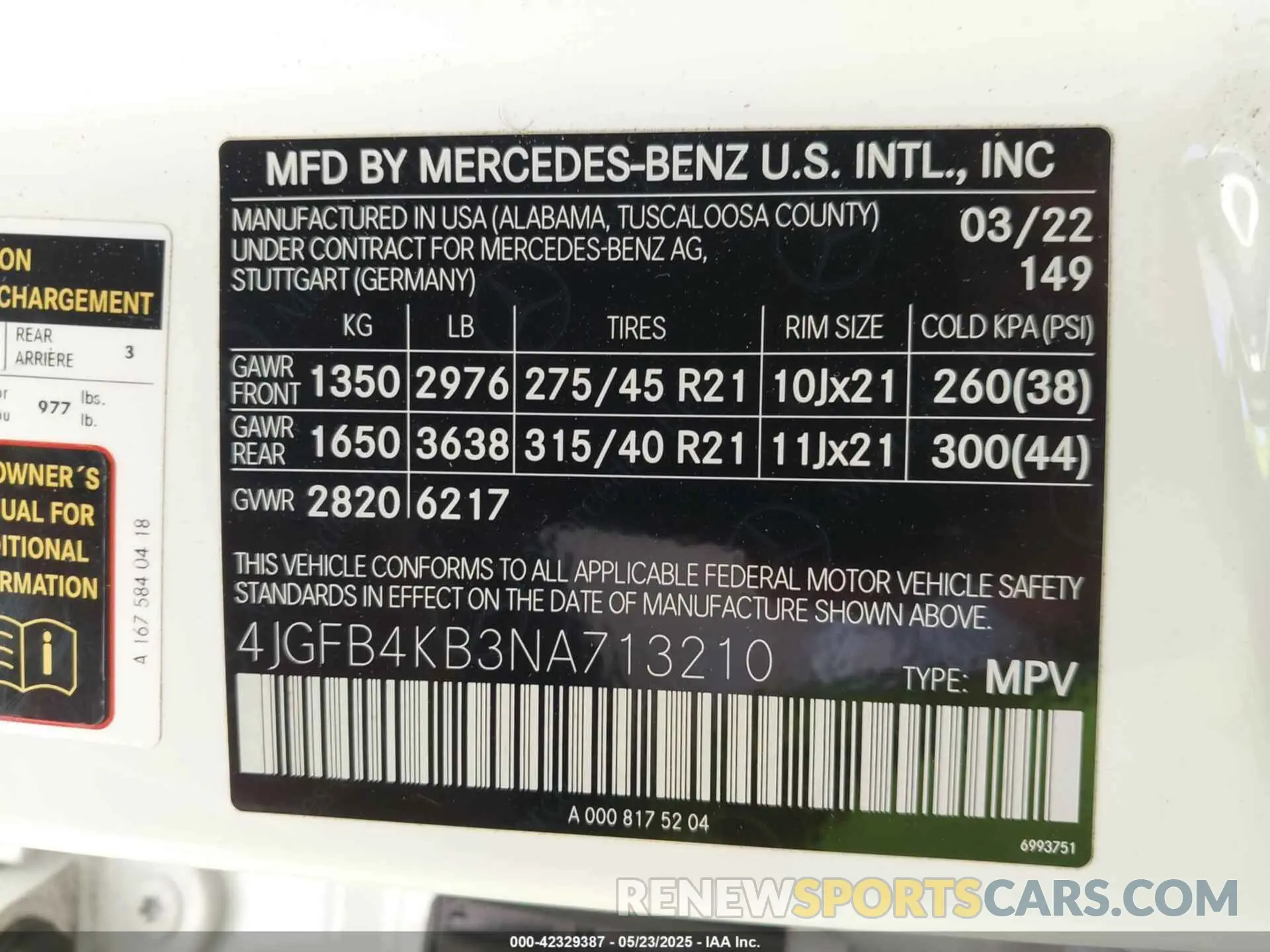 9 fotografías del automóvil dañado 4JGFB4KB3NA713210 MERCEDES-BENZ GLE 350 2022