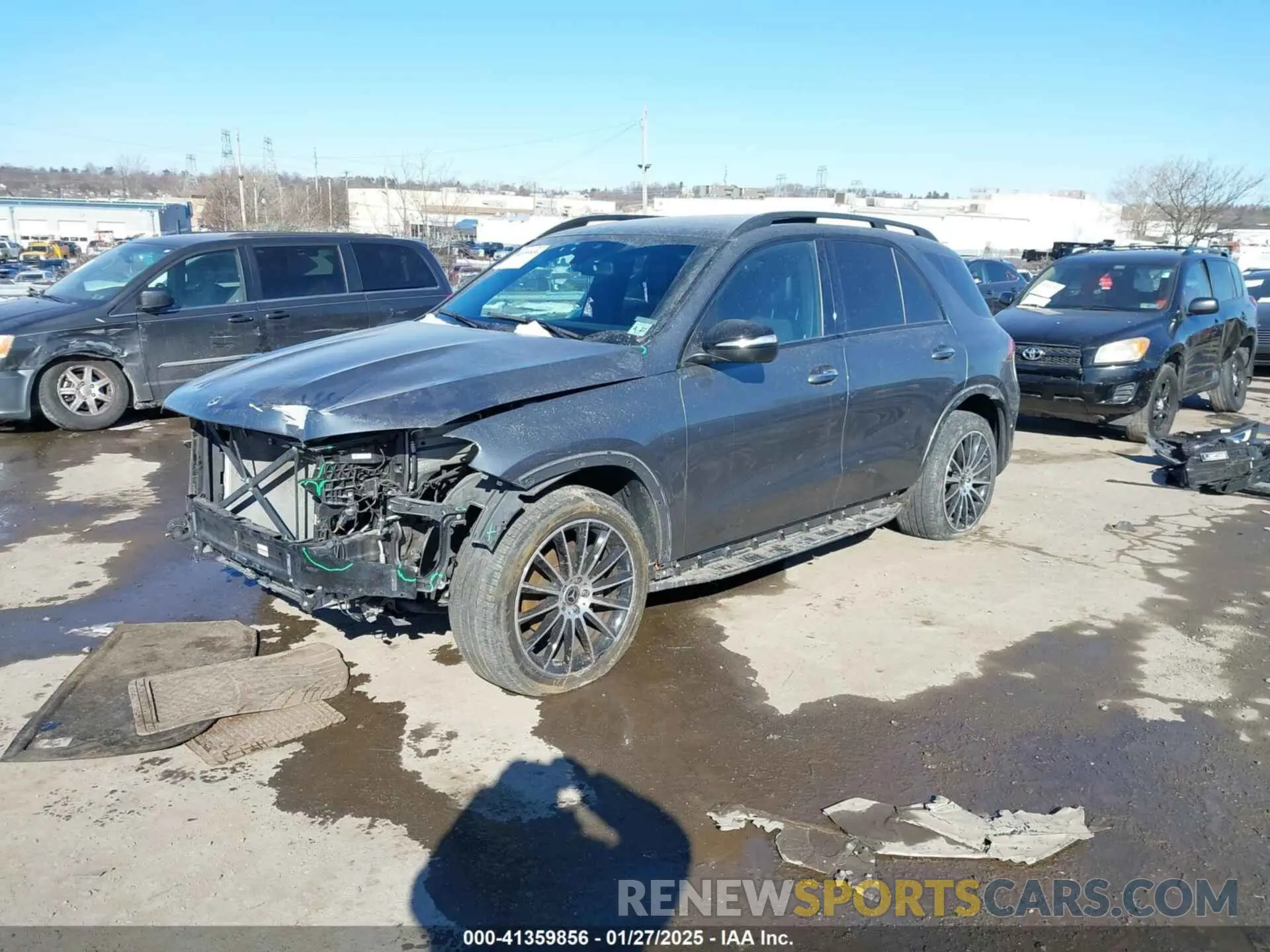2 fotografías del automóvil dañado 4JGFB4KB6NA709829 MERCEDES-BENZ GLE 350 2022