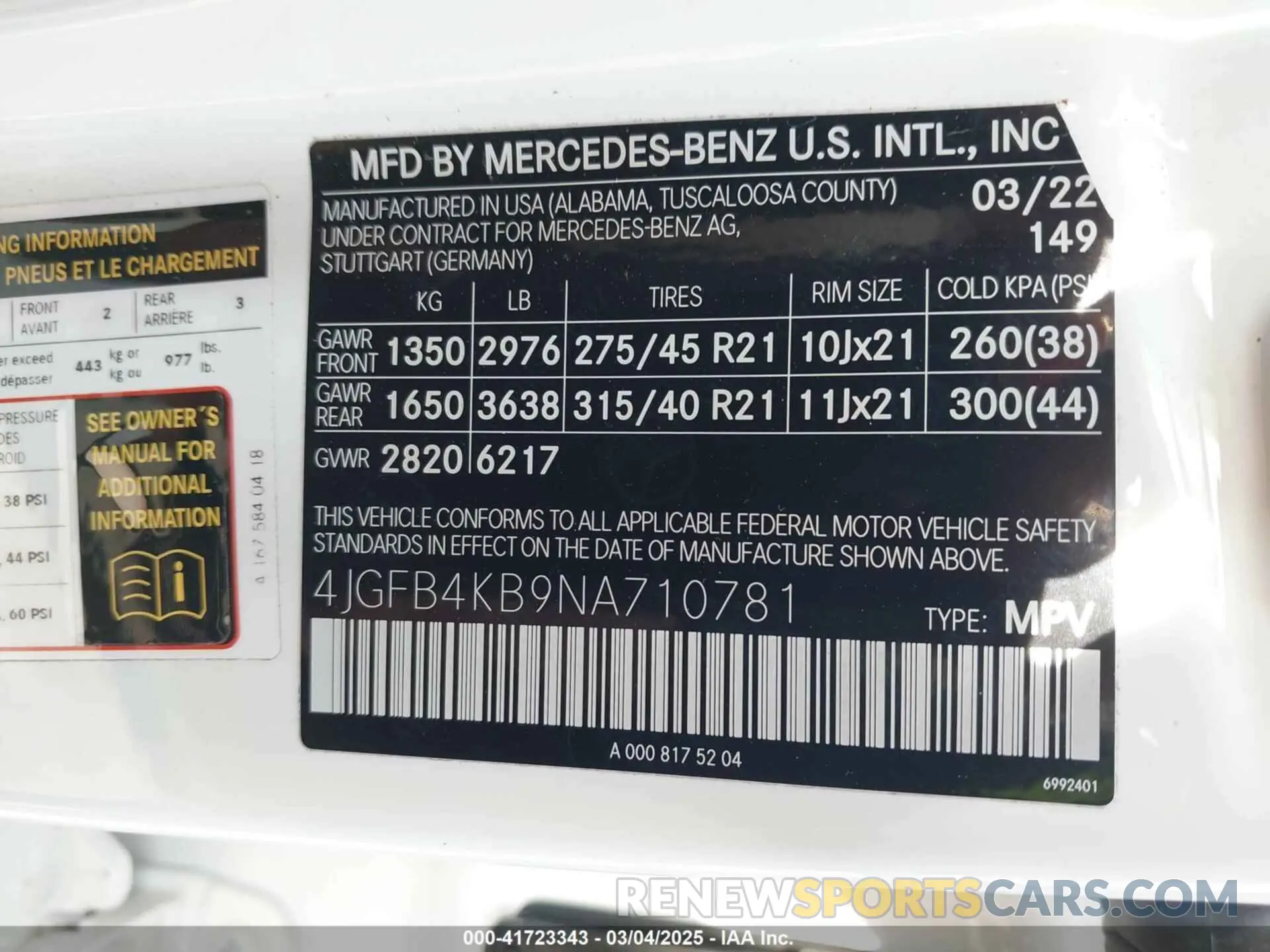 9 fotografías del automóvil dañado 4JGFB4KB9NA710781 MERCEDES-BENZ GLE 350 2022