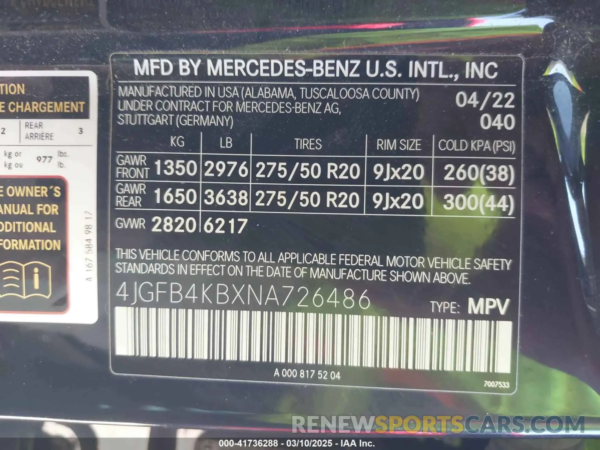 9 fotografías del automóvil dañado 4JGFB4KBXNA726486 MERCEDES-BENZ GLE 350 2022
