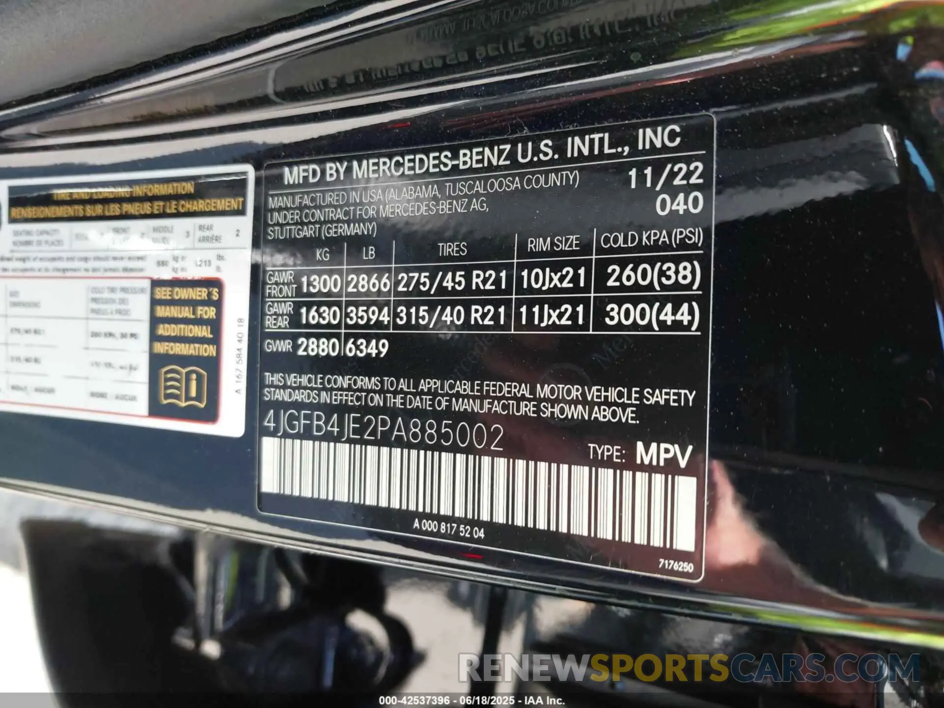 9 fotografías del automóvil dañado 4JGFB4JE2PA885002 MERCEDES-BENZ GLE 350 2023
