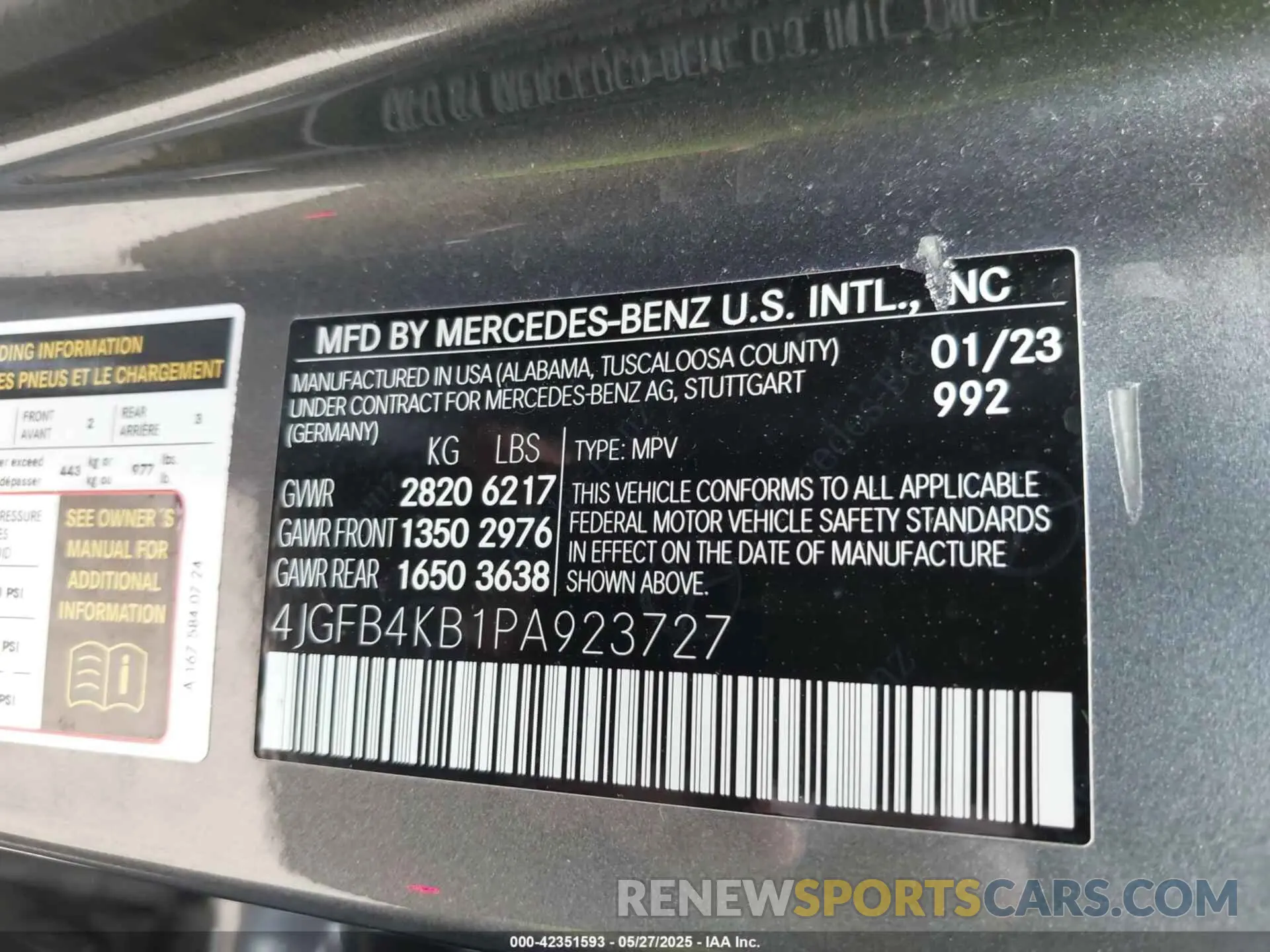 9 fotografías del automóvil dañado 4JGFB4KB1PA923727 MERCEDES-BENZ GLE 350 2023