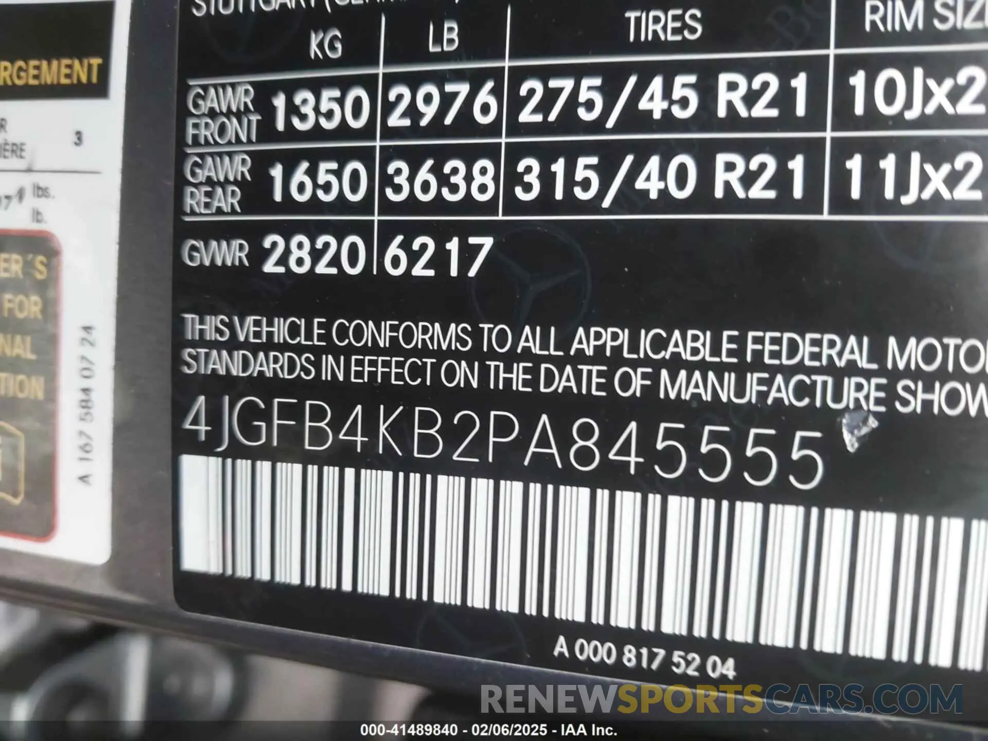 8 fotografías del automóvil dañado 4JGFB4KB2PA845555 MERCEDES-BENZ GLE 350 2023