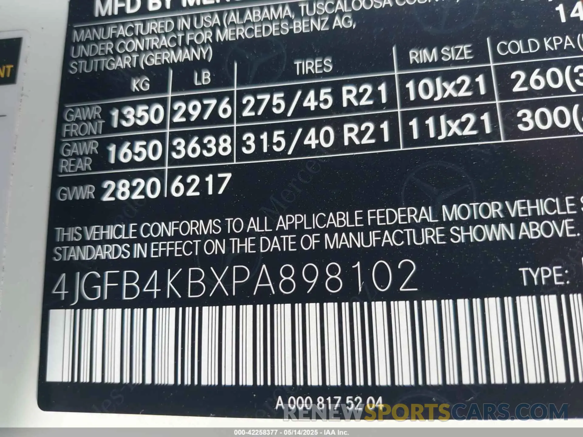 9 fotografías del automóvil dañado 4JGFB4KBXPA898102 MERCEDES-BENZ GLE 350 2023