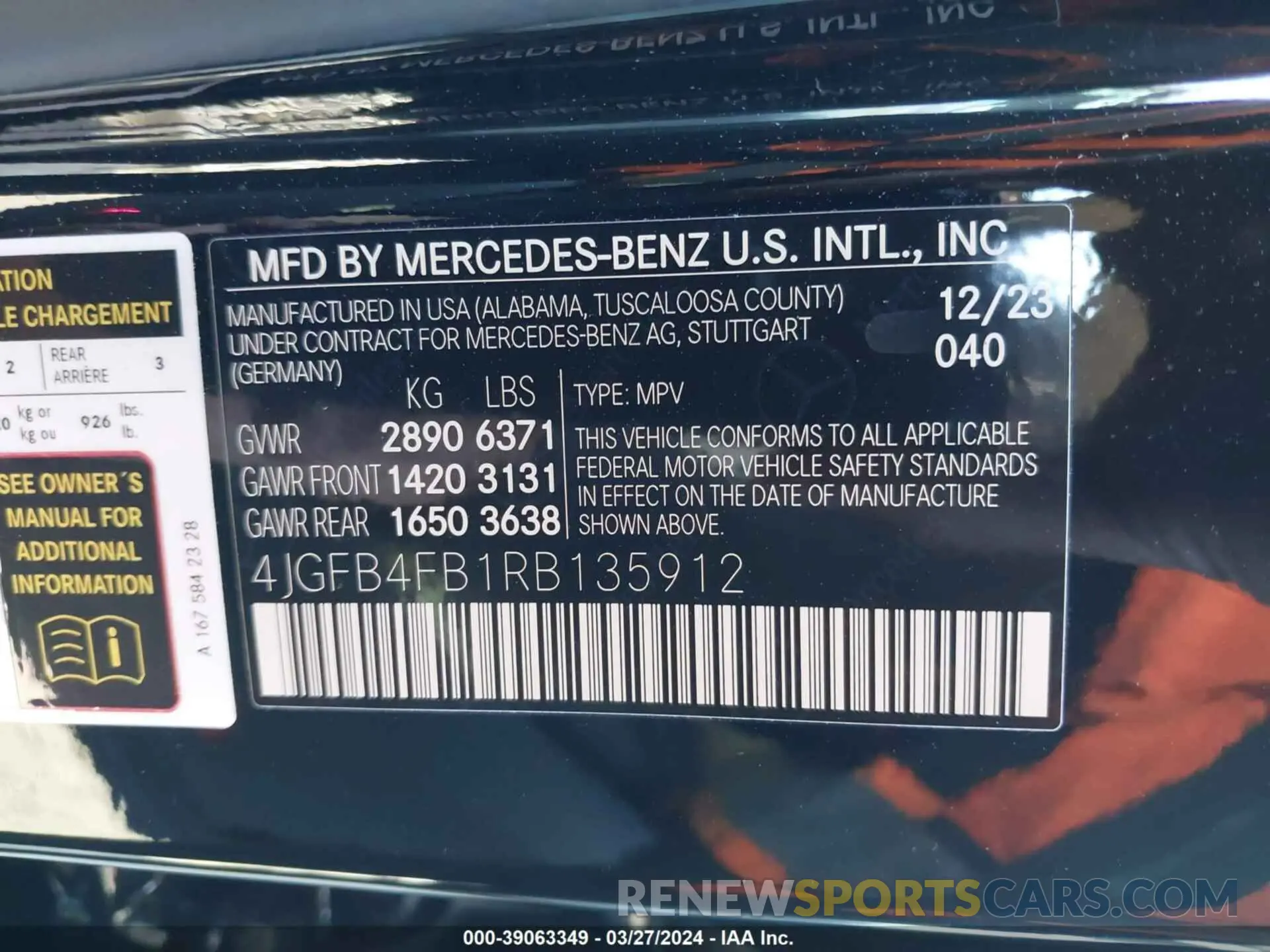9 fotografías del automóvil dañado 4JGFB4FB1RB135912 MERCEDES-BENZ GLE 350 2024