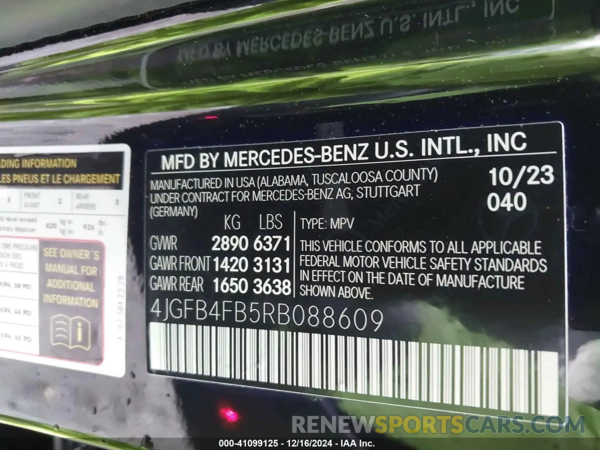 9 fotografías del automóvil dañado 4JGFB4FB5RB088609 MERCEDES-BENZ GLE 350 2024
