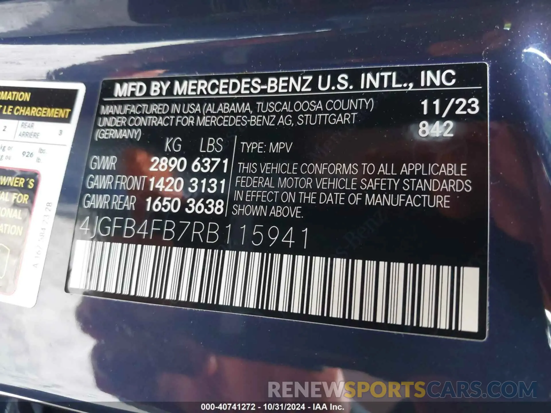 9 fotografías del automóvil dañado 4JGFB4FB7RB115941 MERCEDES-BENZ GLE 350 2024
