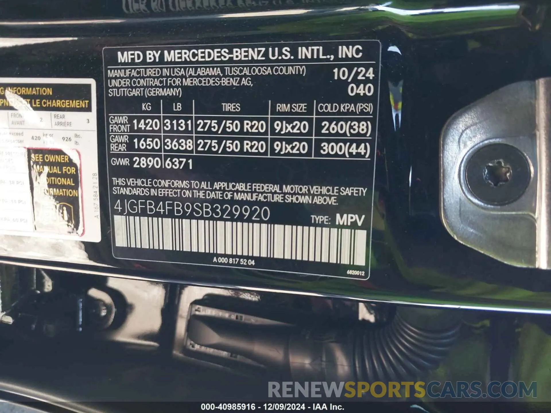 9 fotografías del automóvil dañado 4JGFB4FB9SB329920 MERCEDES-BENZ GLE 350 2025