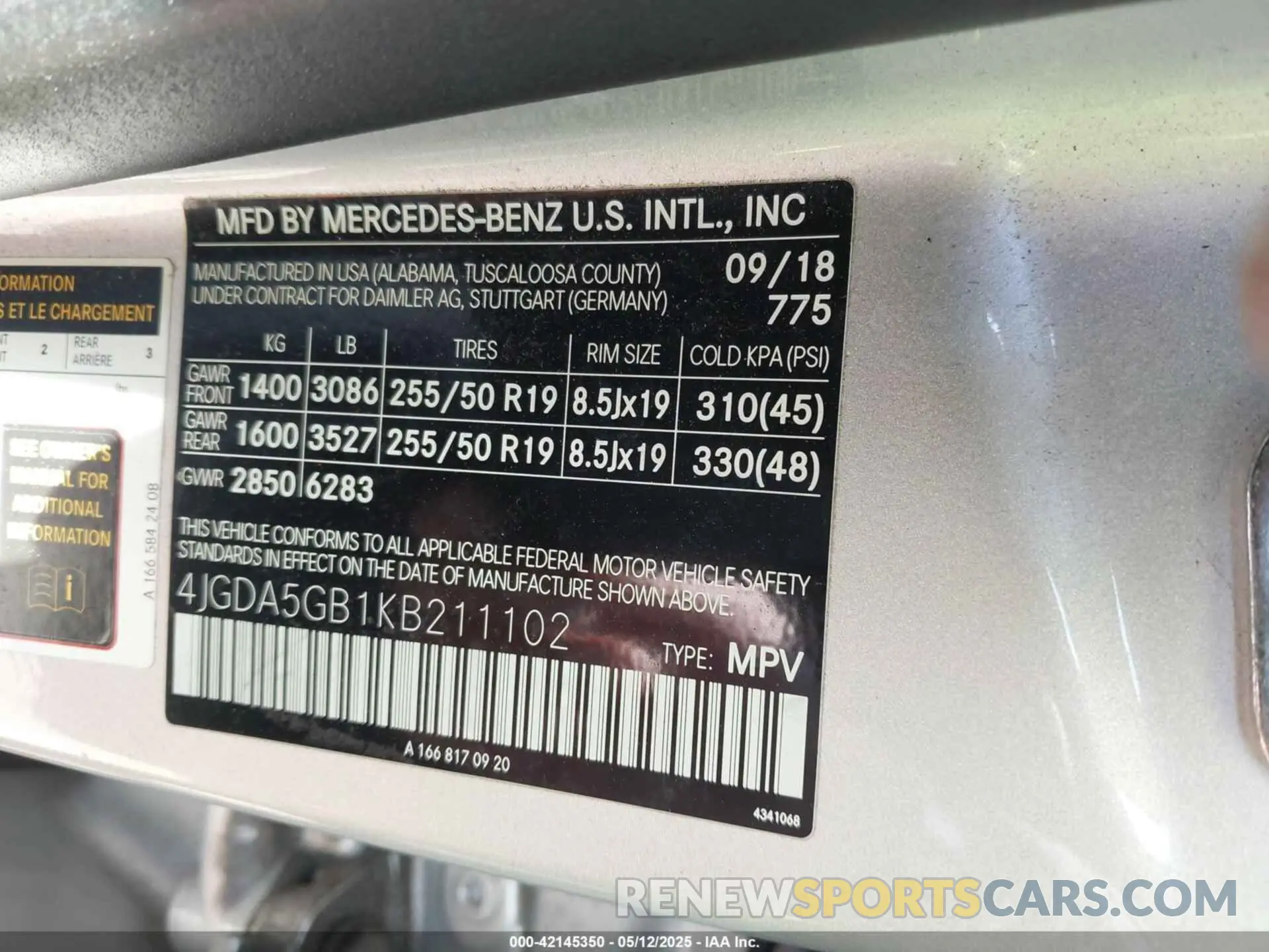 9 fotografías del automóvil dañado 4JGDA5GB1KB211102 MERCEDES-BENZ GLE 400 2019