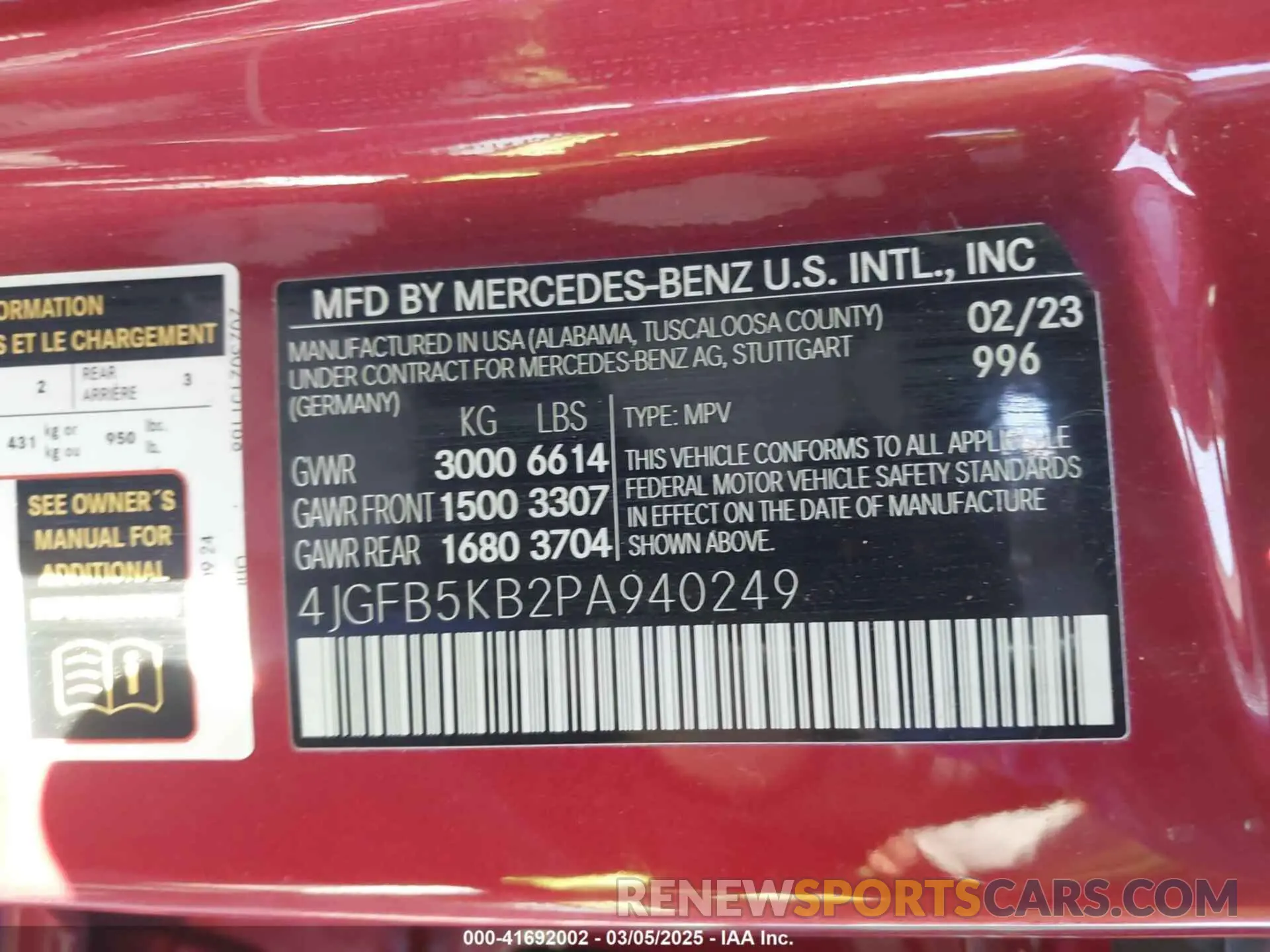 9 fotografías del automóvil dañado 4JGFB5KB2PA940249 MERCEDES-BENZ GLE 450 2023