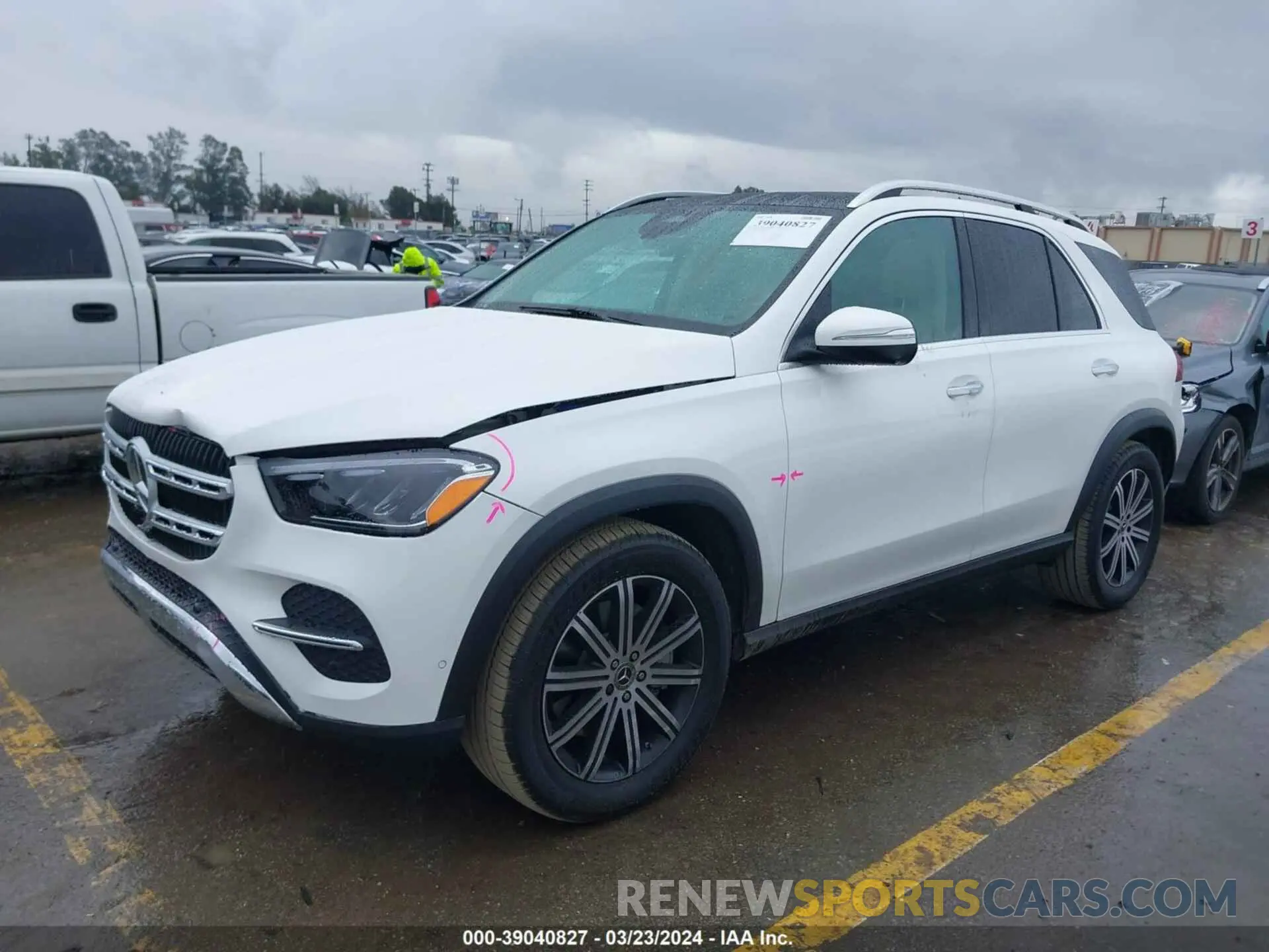2 fotografías del automóvil dañado 4JGFB5KB6RB145184 MERCEDES-BENZ GLE 450 2024