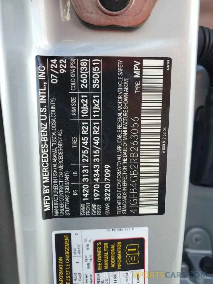 14 fotografías del automóvil dañado 4JGFB4GB2RB263056 MERCEDES-BENZ GLE 450E 4 2024