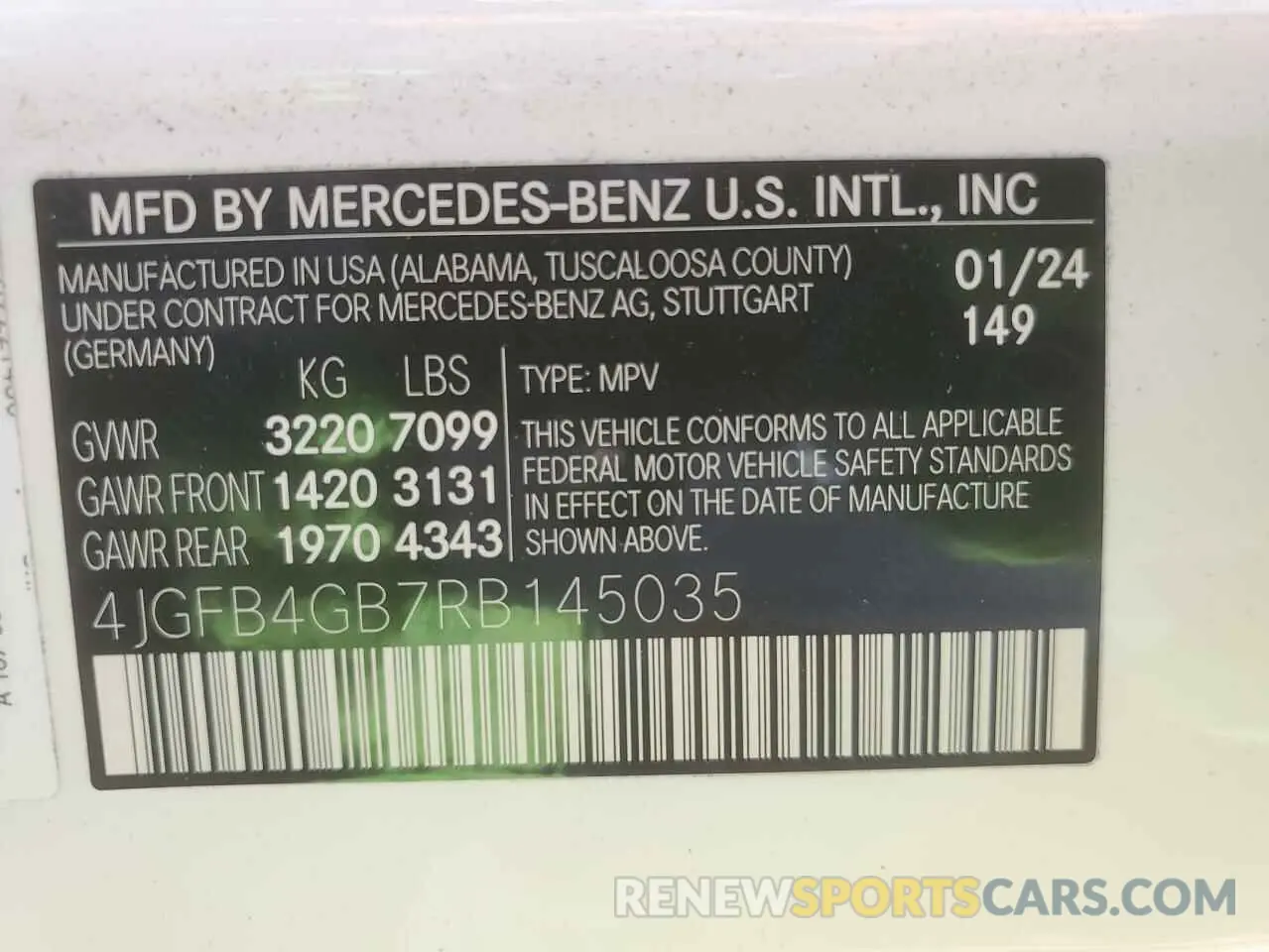 14 fotografías del automóvil dañado 4JGFB4GB7RB145035 MERCEDES-BENZ GLE 450E 4 2024