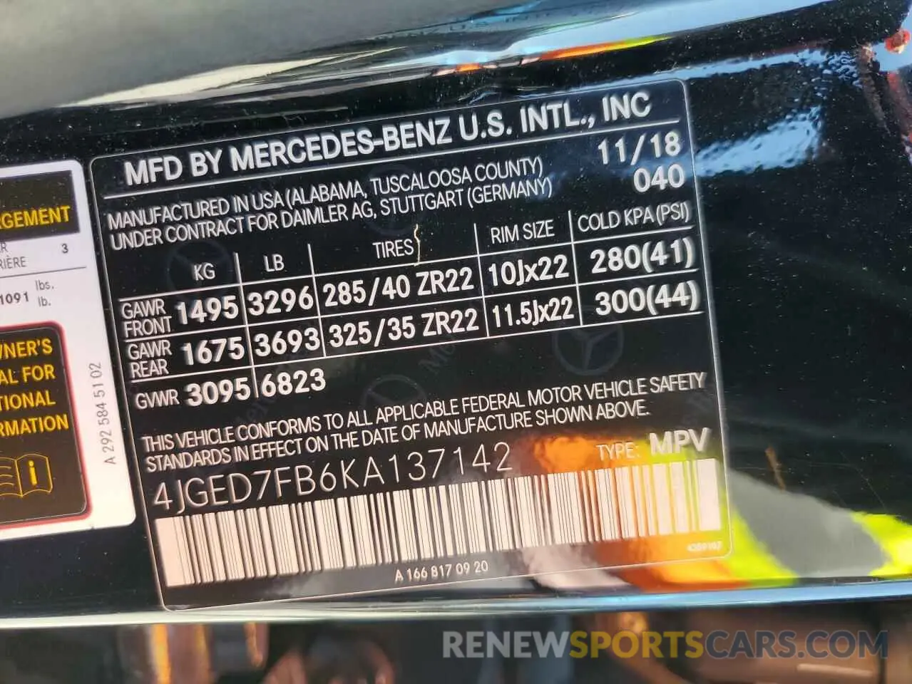 13 fotografías del automóvil dañado 4JGED7FB6KA137142 MERCEDES-BENZ GLE-CLASS 2019