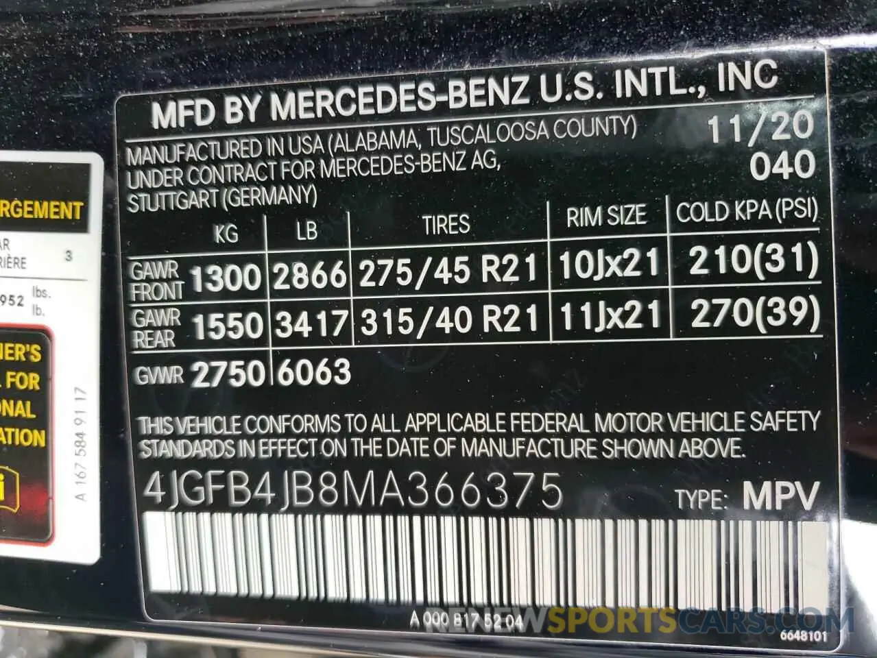 14 fotografías del automóvil dañado 4JGFB4JB8MA366375 MERCEDES-BENZ GLE-CLASS 2021