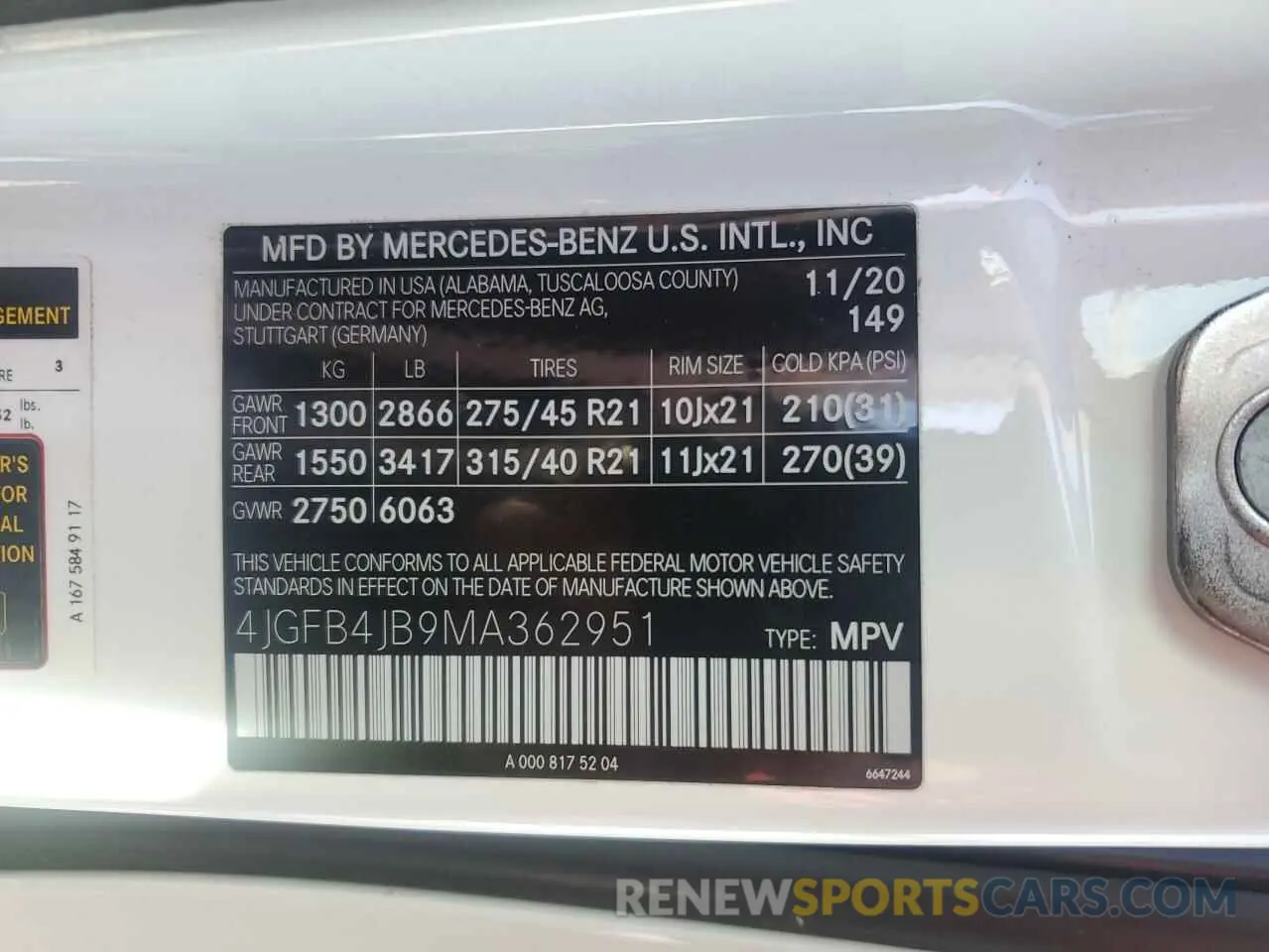 13 fotografías del automóvil dañado 4JGFB4JB9MA362951 MERCEDES-BENZ GLE-CLASS 2021