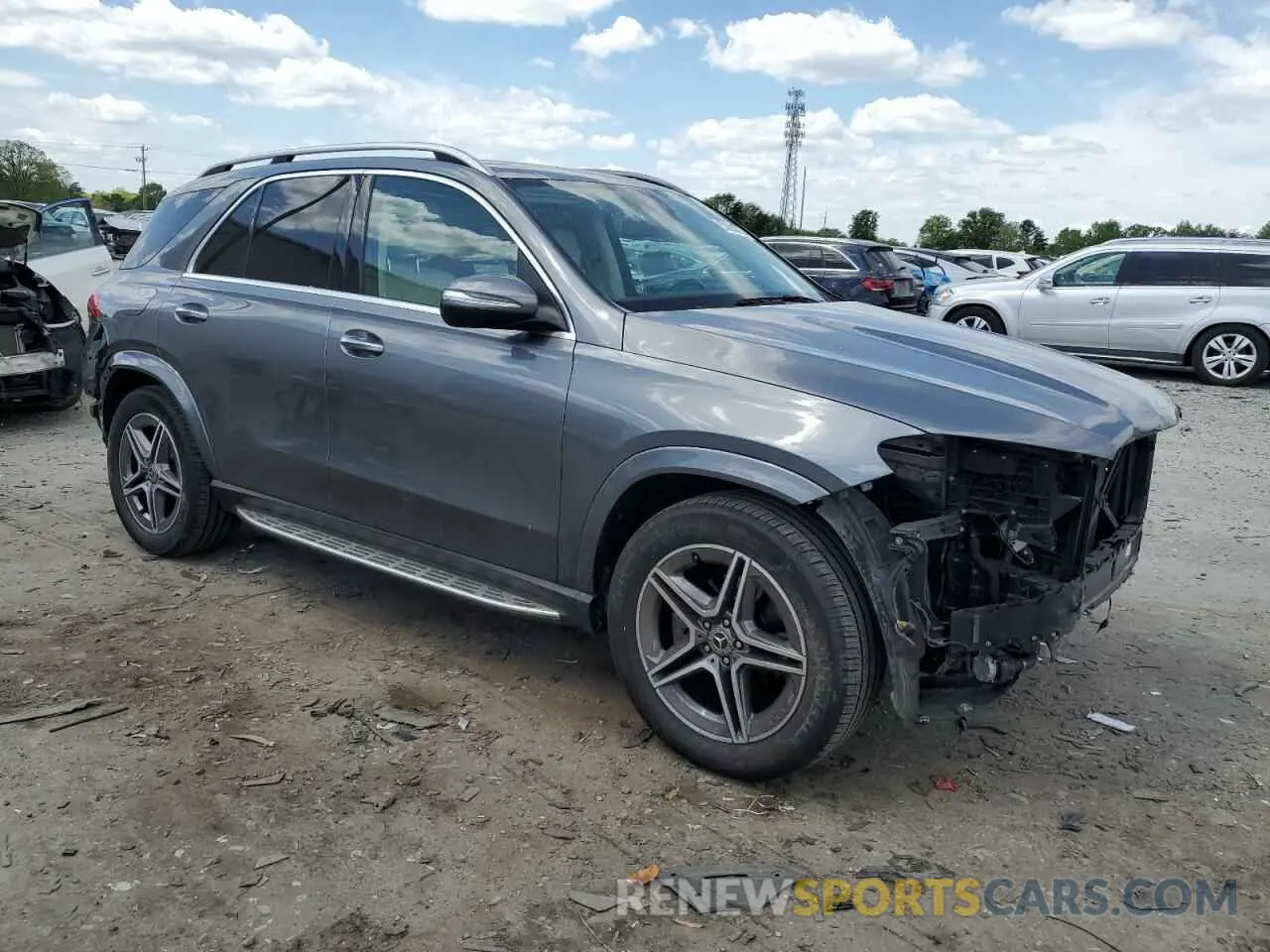 4 fotografías del automóvil dañado 4JGFB4KB0MA444260 MERCEDES-BENZ GLE-CLASS 2021