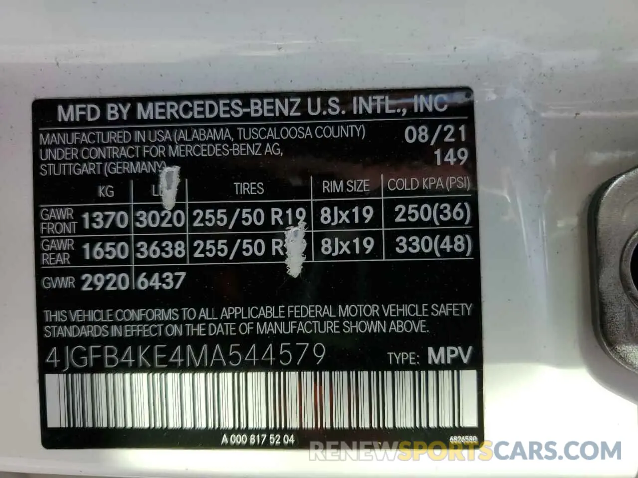 13 fotografías del automóvil dañado 4JGFB4KE4MA544579 MERCEDES-BENZ GLE-CLASS 2021